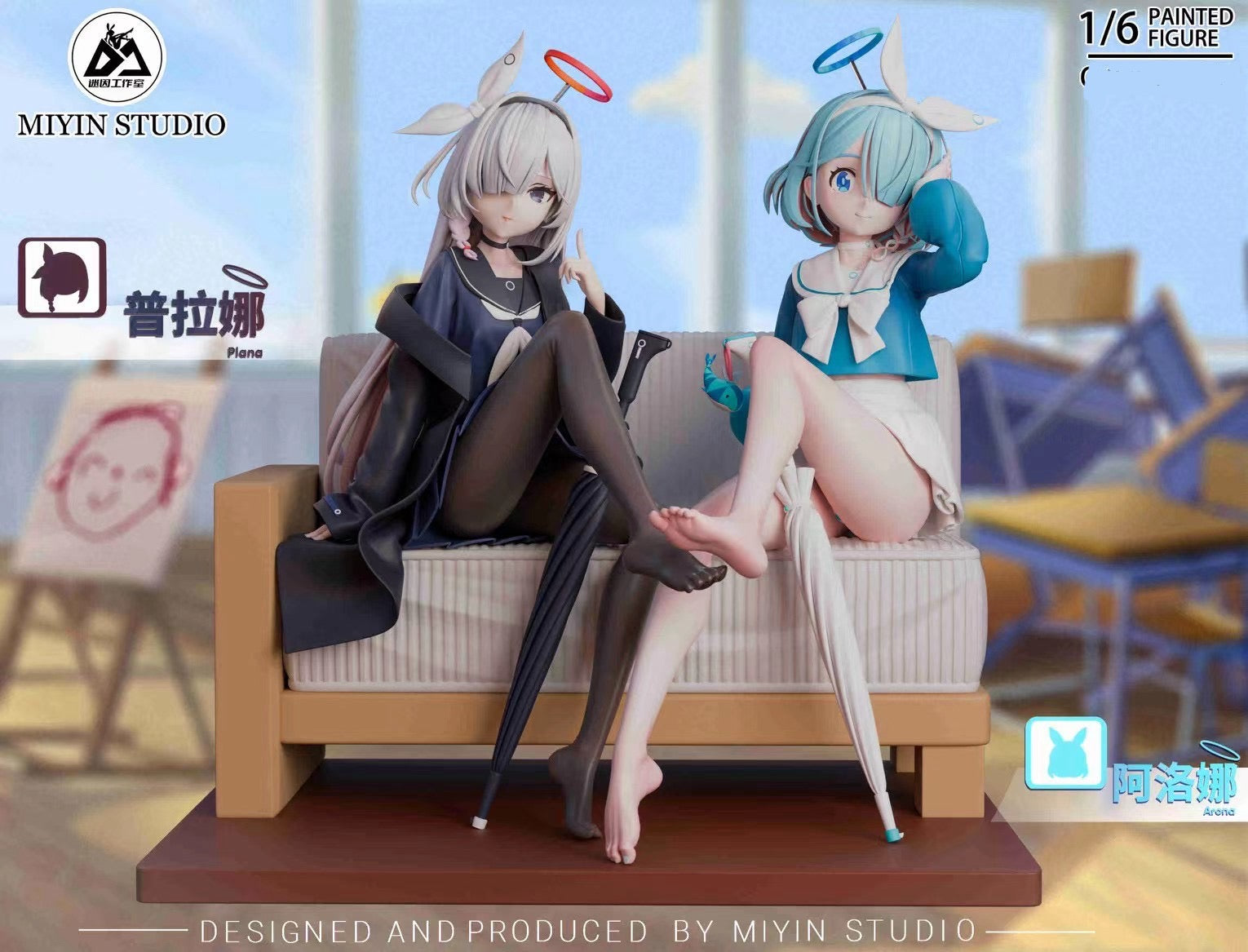 Blue Archive Arona & Piana Anime Figures - Cute Collectible PVC Statues for Fans | Perfect for Display, Gaming Room Decor, and Anime Merchandise Collection
