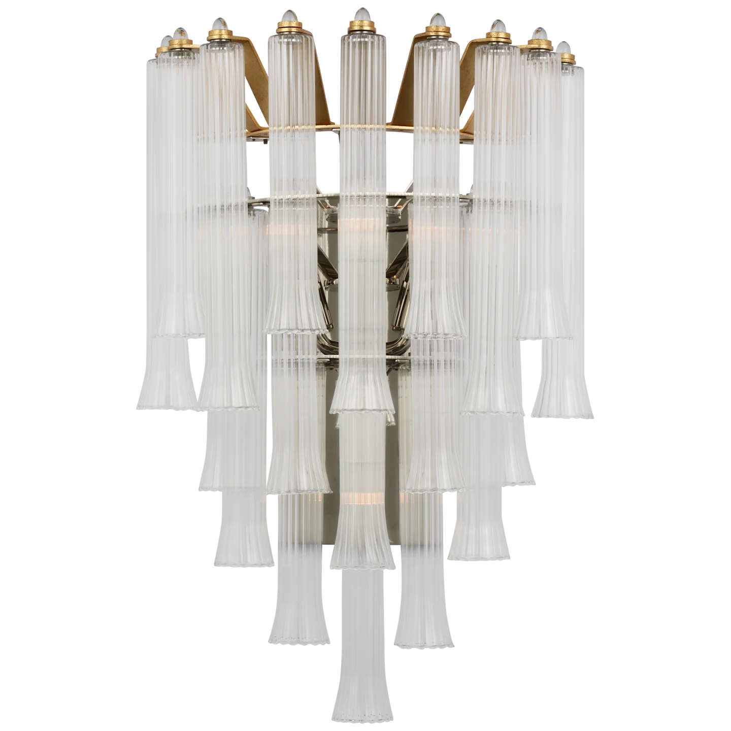 Lorenzo Large Waterfall Sconce Wall Light - Modern Crystal Glass Fixture for Living Room, Bedroom, or Hallway Decor