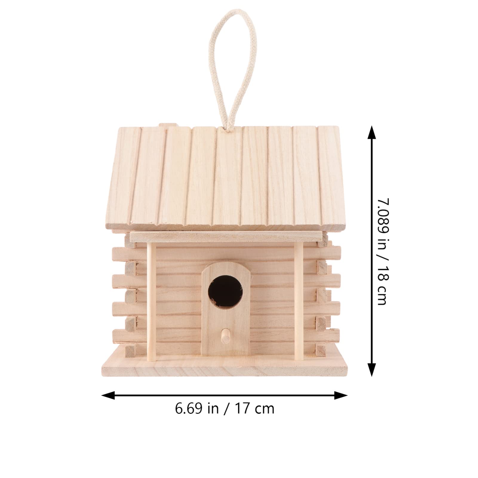 VOSAREA Handmade Wooden Bird House - Outdoor Hanging Decorative Nest Box for Garden, Patio & Backyard | Attracts Wild Birds, Perfect for Bird Watching & Nature Decor