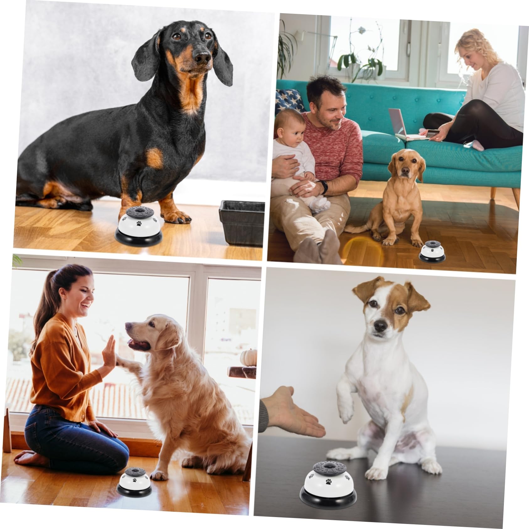 SUPVOX Smart Pet Training Bell - Metal Dog & Cat Doorbell, Classroom Bell, Potty Button, Dinner Bell for Pets - Perfect for Dog Training, Cat Communication & Home Use