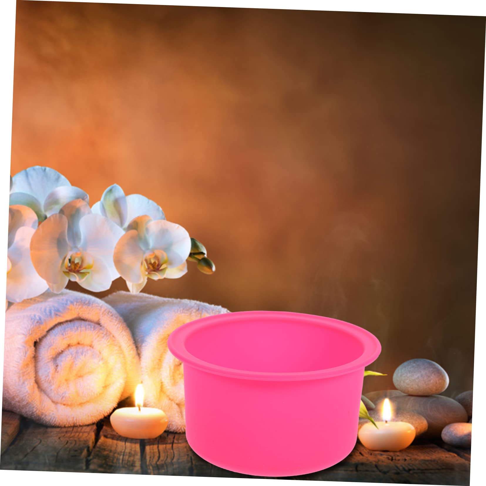 2-Pack Wax Melting Bowls for Hair Removal & Crafting - Wax Bean Melting Pan, Wax Heater Inner Pot with Foam Bears - Perfect for DIY Waxing, Candle Making & Beauty Salon Supplies (Rosy Color)