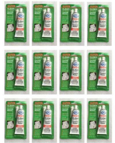 12-Pack RTV Professional High-Temperature Clear Silicone Gasket Maker Sealant - 85g (3oz) Tube - Perfect for Automotive, Marine, and Industrial Engine Repairs & Sealing Applications