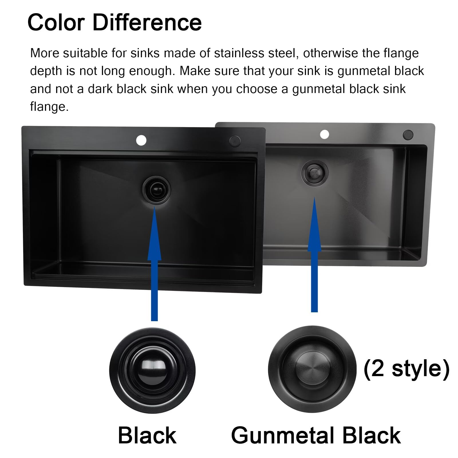 CELAENO 3.5 Inch Kitchen Sink Garbage Disposal Flange & Stopper - Durable Gunmetal Black/Gray Stainless Steel Sink Drain Cover with Nano Coating for Standard Sink Drain Holes | Perfect for Kitchen Remodeling & Garbage Disposal Installation