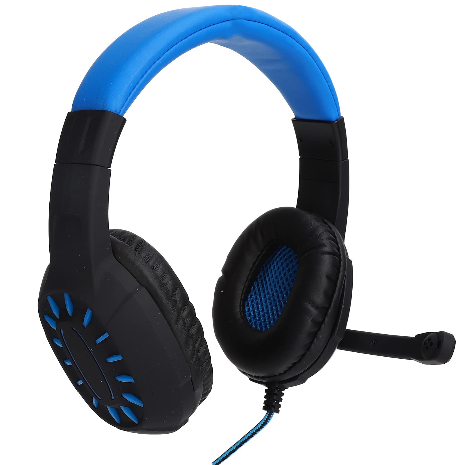 Dilwe Gaming Headset with Noise Canceling Microphone - Wired Over-Ear Stereo Headphones with LED Lights & Volume Control for PC, PS4, PS5, Xbox - Perfect for Gaming, Streaming & Online Classes