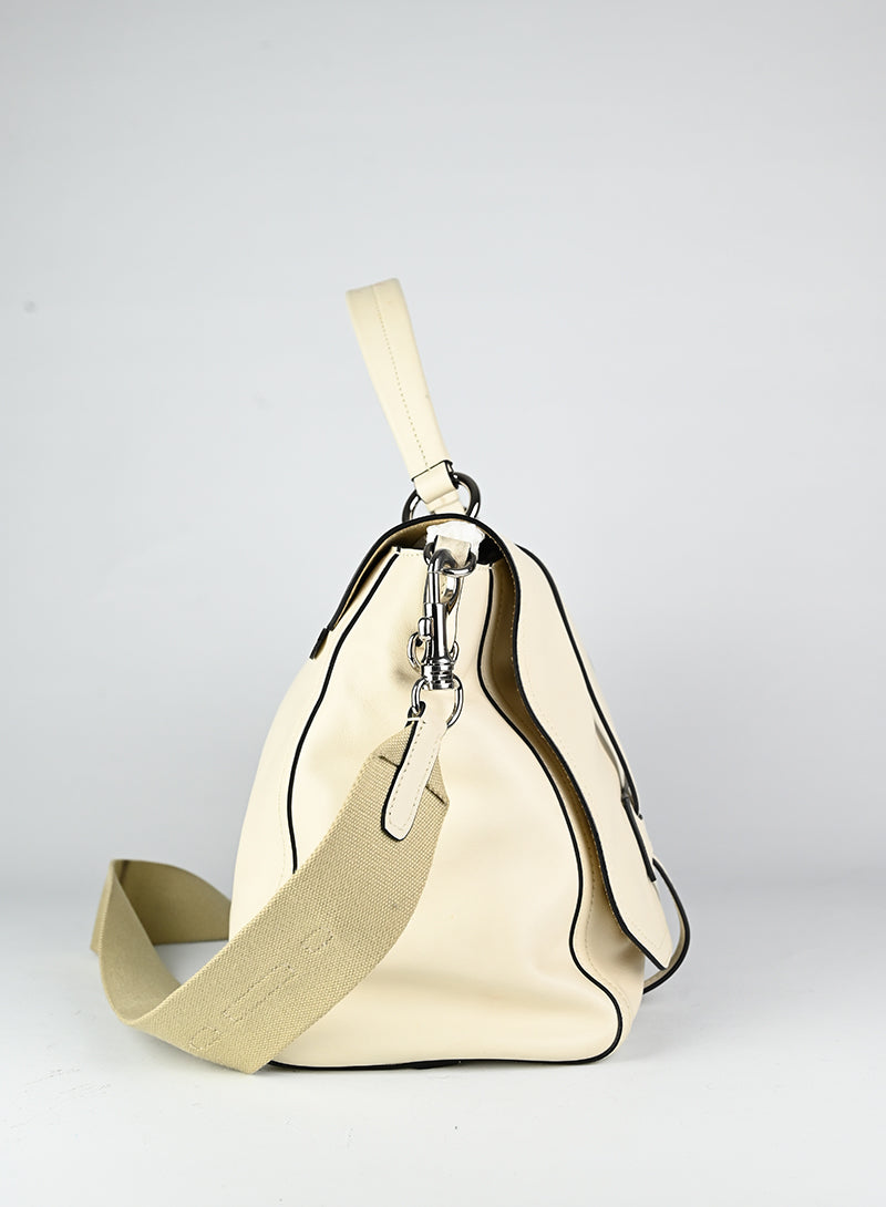 Miu Miu Grace Lux White Leather Handbag for Women - Elegant Designer Shoulder Bag for Work, Office & Special Occasions