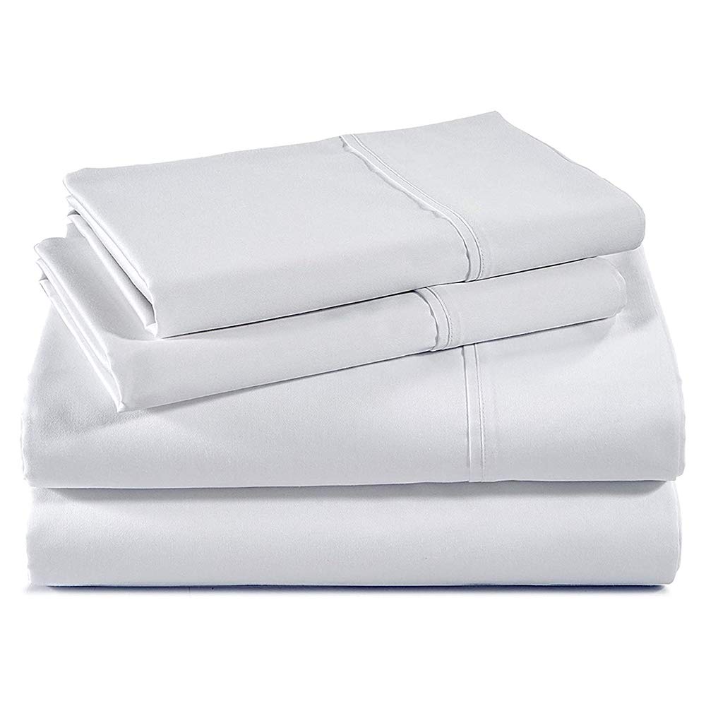 Premium 100% Certified Long Staple Giza Cotton Sheets Set - Twin Size, White | Ultra Soft & Breathable Luxury Bedding for Hotels, Guest Rooms & Cozy Bedrooms | My-Giza-Sheets