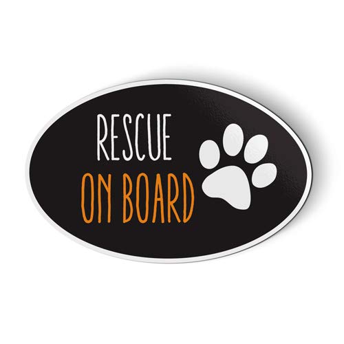 Rescue on Board Oval Magnet - 6
