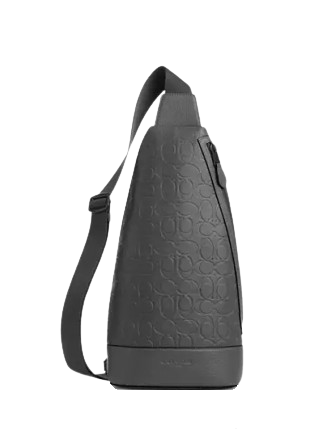 Coach Dominic Sling Pack Crossbody Bag - Genuine Signature Leather Unisex Shoulder Bag for Men & Women | Perfect for Travel, Work & Everyday Use