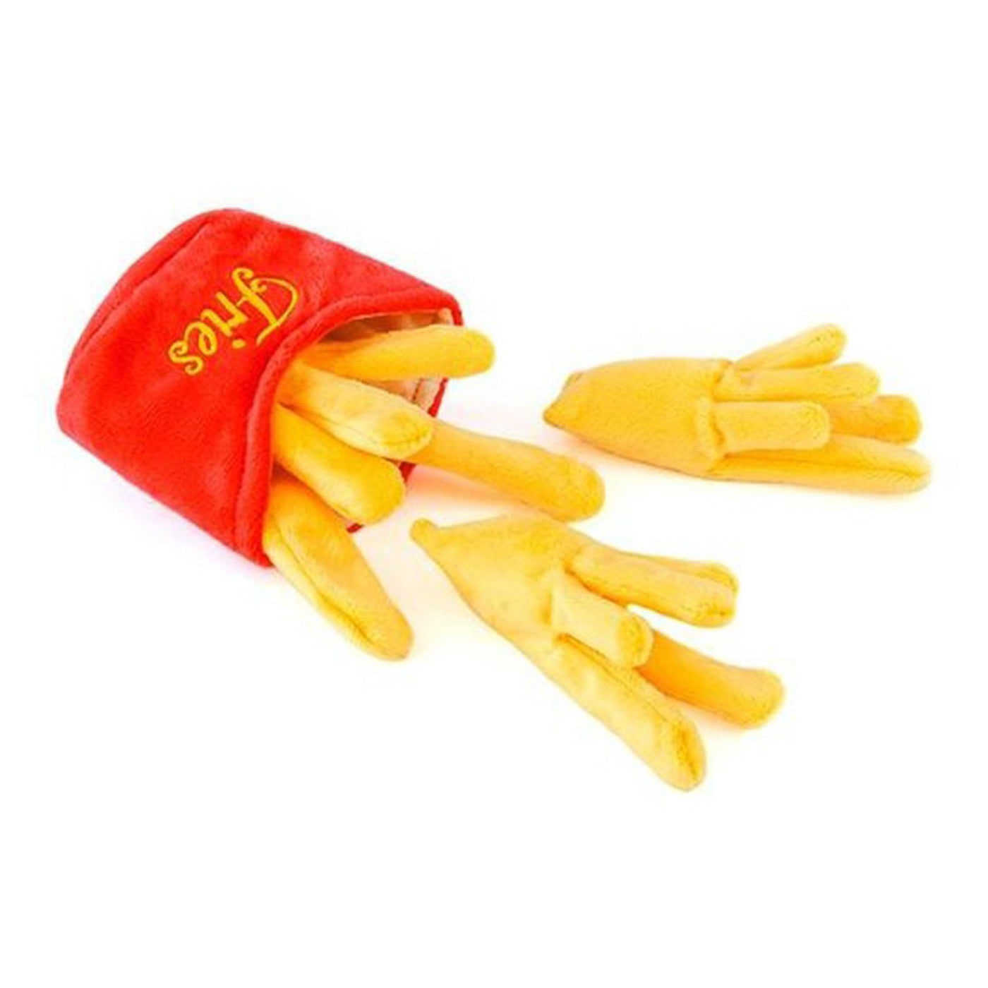 P.L.A.Y French Fries Plush Dog Toy - Soft & Durable Chew Toy for Small & Medium Dogs - Fun Interactive Treat Dispenser for Playtime & Training