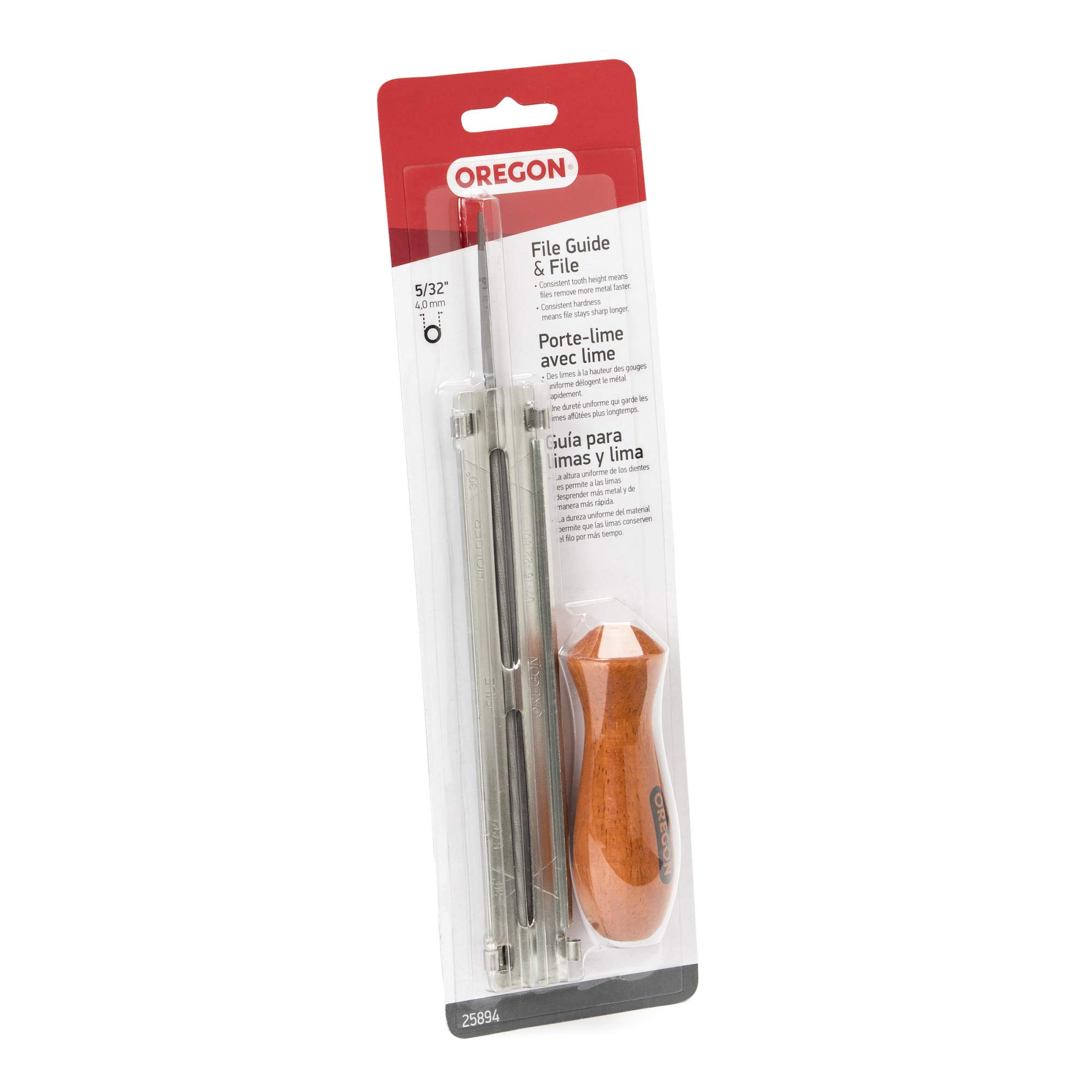 Oregon 25894 5/32-Inch Chainsaw File Guide with File - Professional Chainsaw Sharpening Tool for Wood Cutting & Forestry Work