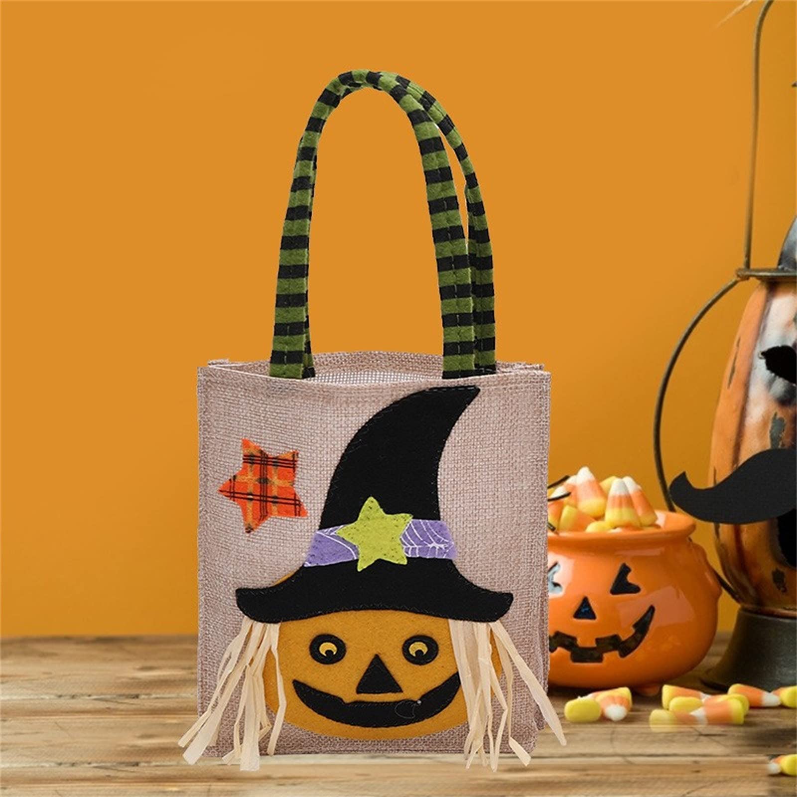 Halloween Linen Candy Bags for Kids - 5.1