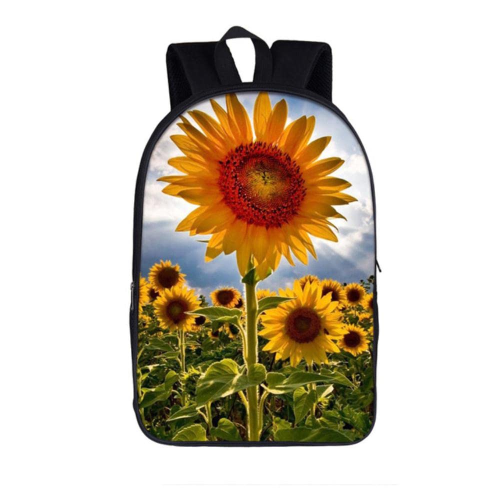 Van Gogh Sunflower & Starry Night Backpack - Stylish School Bags for Teens & Kids, Durable Bookbag for High School & College Students - Perfect for Daily Commute, Campus Life & Travel