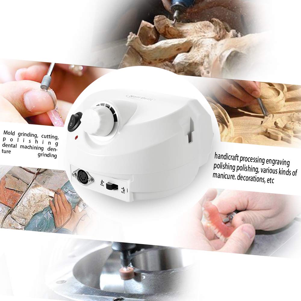Professional Electric Nail File & Buffer Kit - Manicure & Pedicure Tools for Salon & Home Use - Perfect for Nail Care, Smoothing & Polishing
