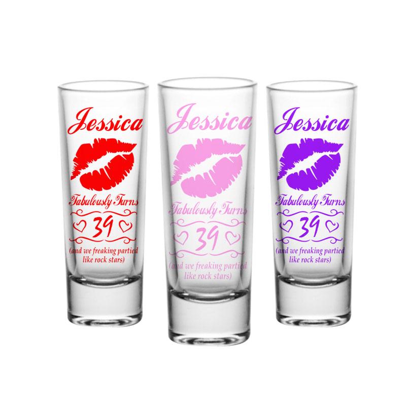 Customizable 2oz Tall Clear Shot Glass with Lips Design - Perfect for Parties, Bars, and Unique Gift Giving