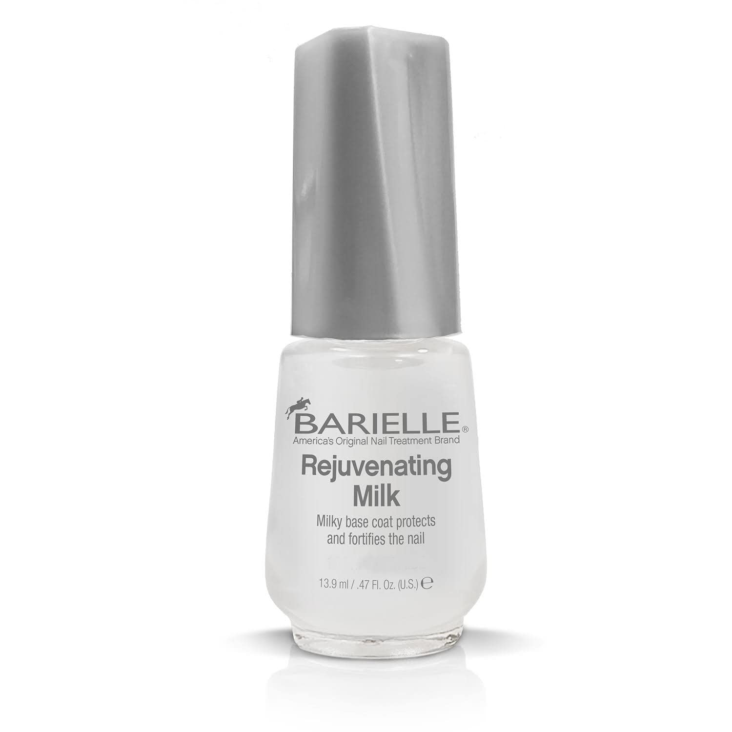 BARIELLE Rejuvenating Milk Fortifying Nail Base Coat - 0.47 oz | Strengthens & Protects Nails | Perfect for Manicures & Nail Care Routine