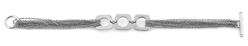 Stainless Steel Squircle Link Chain Bracelet for Women - Elegant & Durable Jewelry for Everyday Wear, Parties & Gifts
