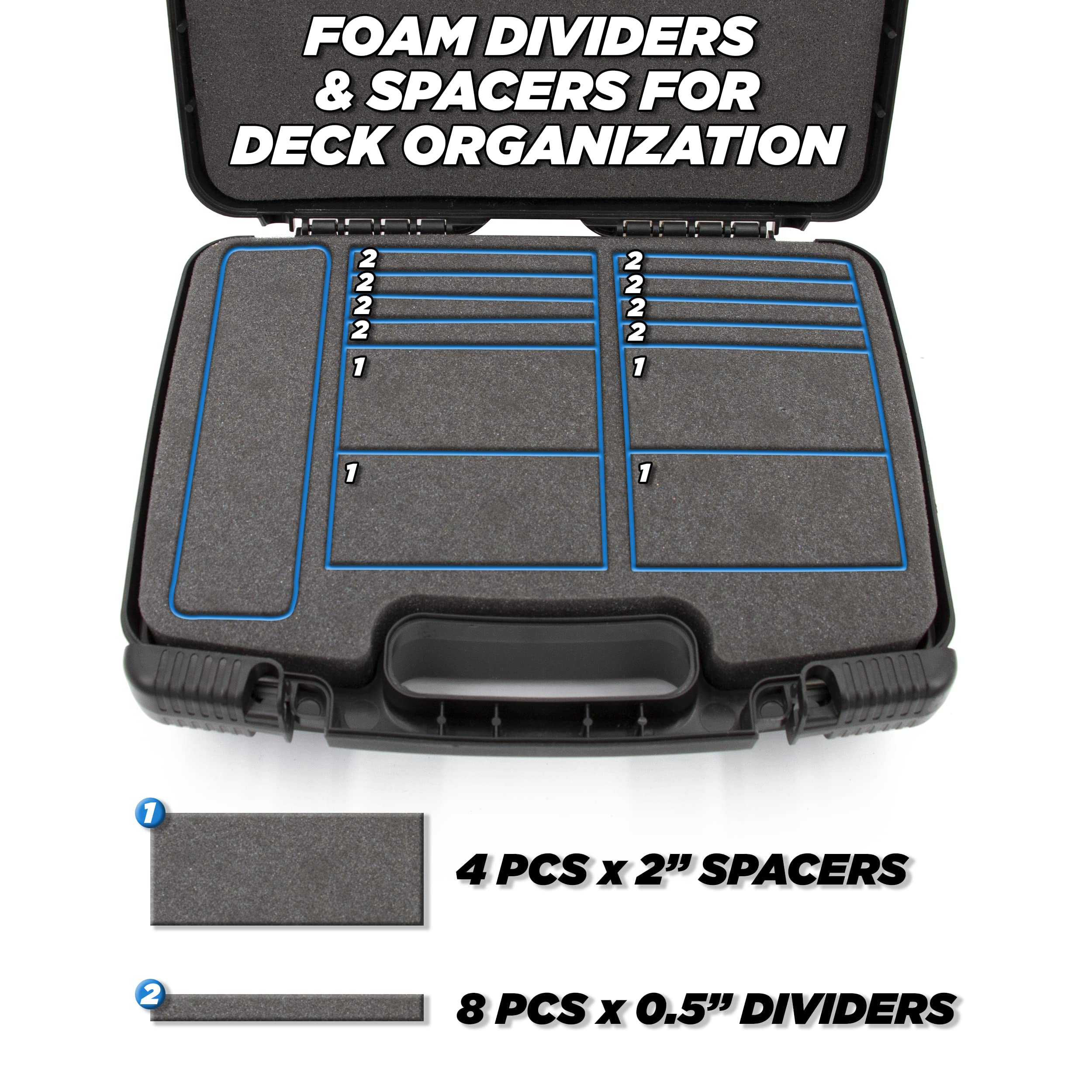 CASEMATIX 960-Card Trading Card Case - Hard Shell Storage Organizer with 8 Dividers & Protective Foam for MTG, Pokémon, Yu-Gi-Oh! Cards - Perfect for Collectors, Tournaments & Game Nights