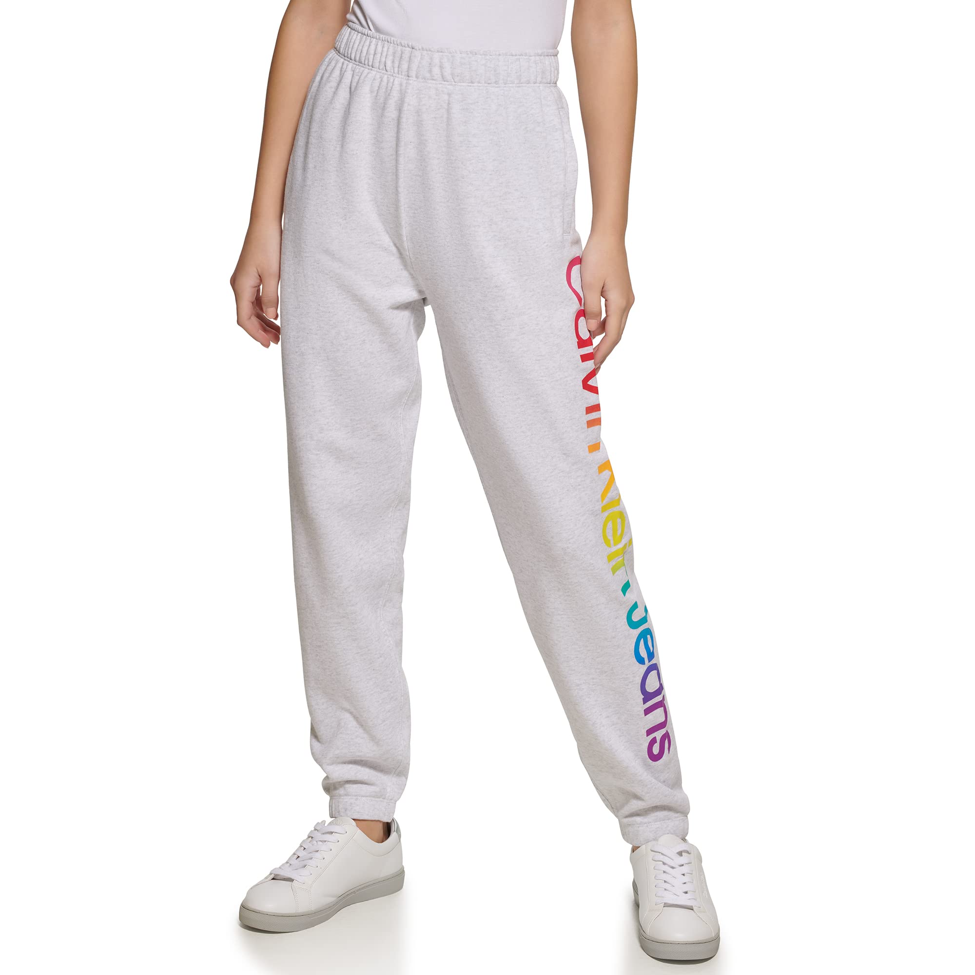 Calvin Klein Jeans Women's Pride Oversize Jogger Pants - Comfortable High Waisted Casual Sweatpants for Lounge, Workout & Everyday Wear