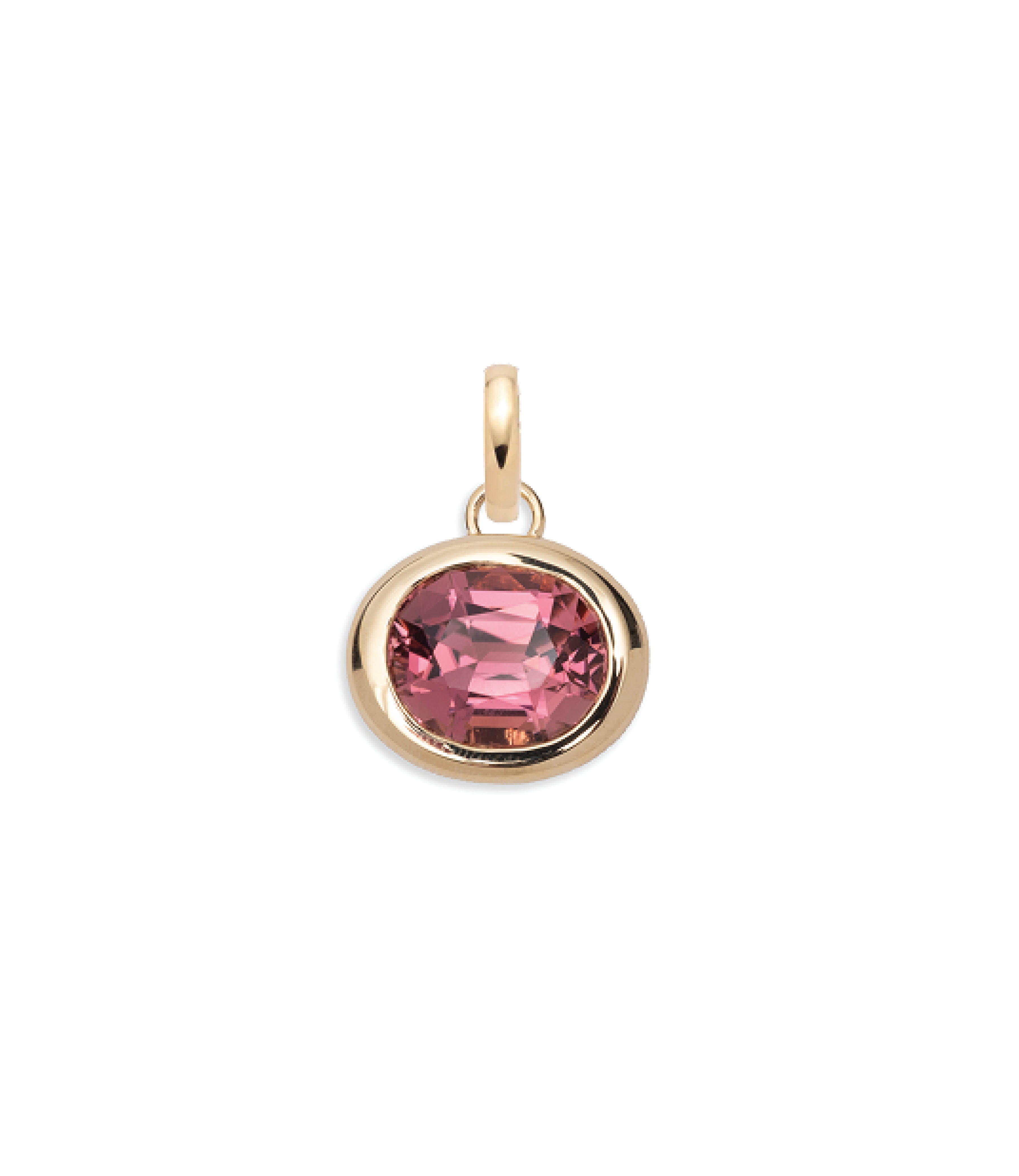 8.2ct Oval Cut Unique Pink Tourmaline Gemstone Pendant in 14K Yellow Gold with Annex Link Chain - Elegant Jewelry Gift for Women, Perfect for Weddings & Special Occasions
