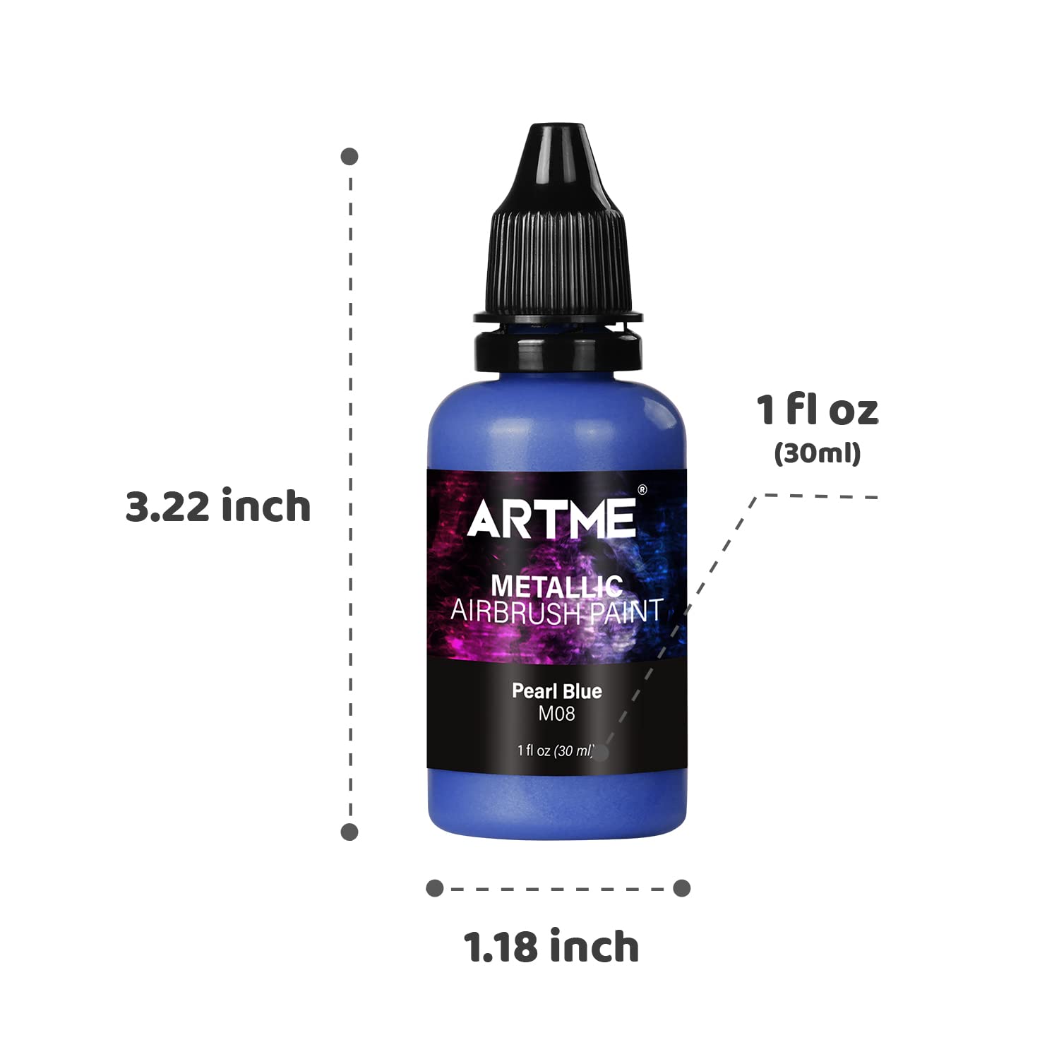 12 Metallic Colors Airbrush Paint Set - Opaque Water-Based Acrylic Paint for Leather, Shoes & Crafts | Ready to Spray Kit for Artists, Beginners & Students | Perfect for DIY Projects, Cosplay & Custom Designs