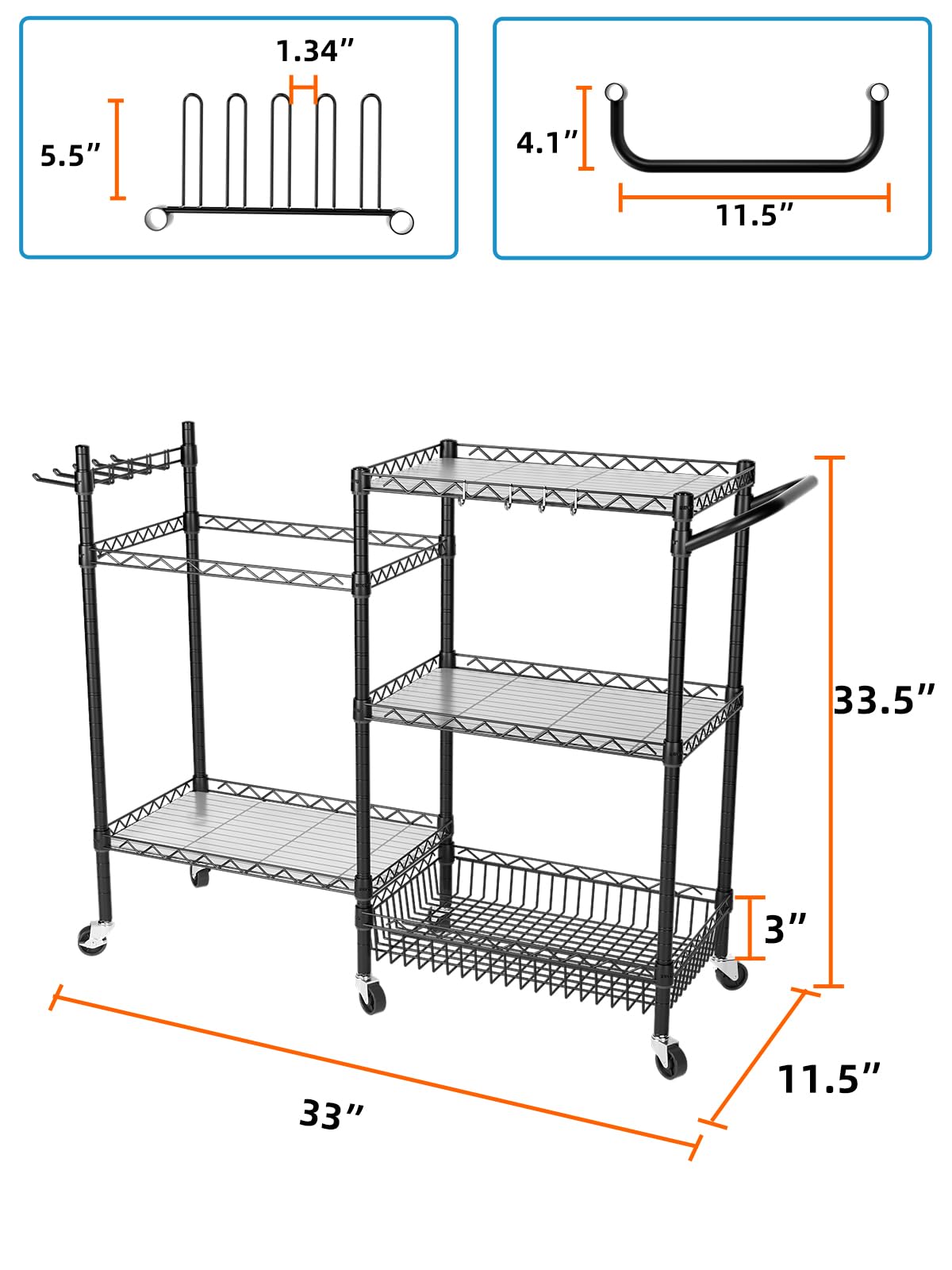 SINGAYE Dumbbell Rack Stand with Yoga Mat Storage - Heavy Duty Gym Equipment Organizer Cart with Hooks & Wheels for Home Gym, Workout Room & Fitness Studio - Black (Perfect for Dumbbell Storage & Yoga Mat Organization)