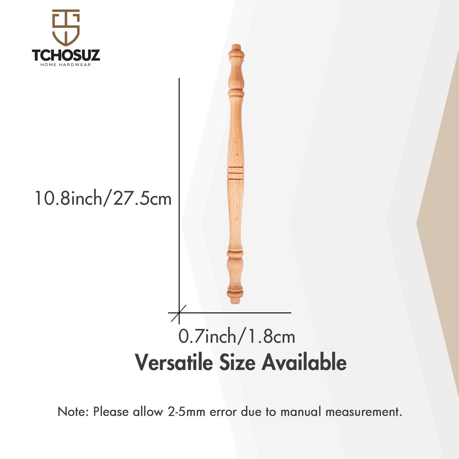 6 Pack Unfinished Wooden Baluster Spindles 10-4/5