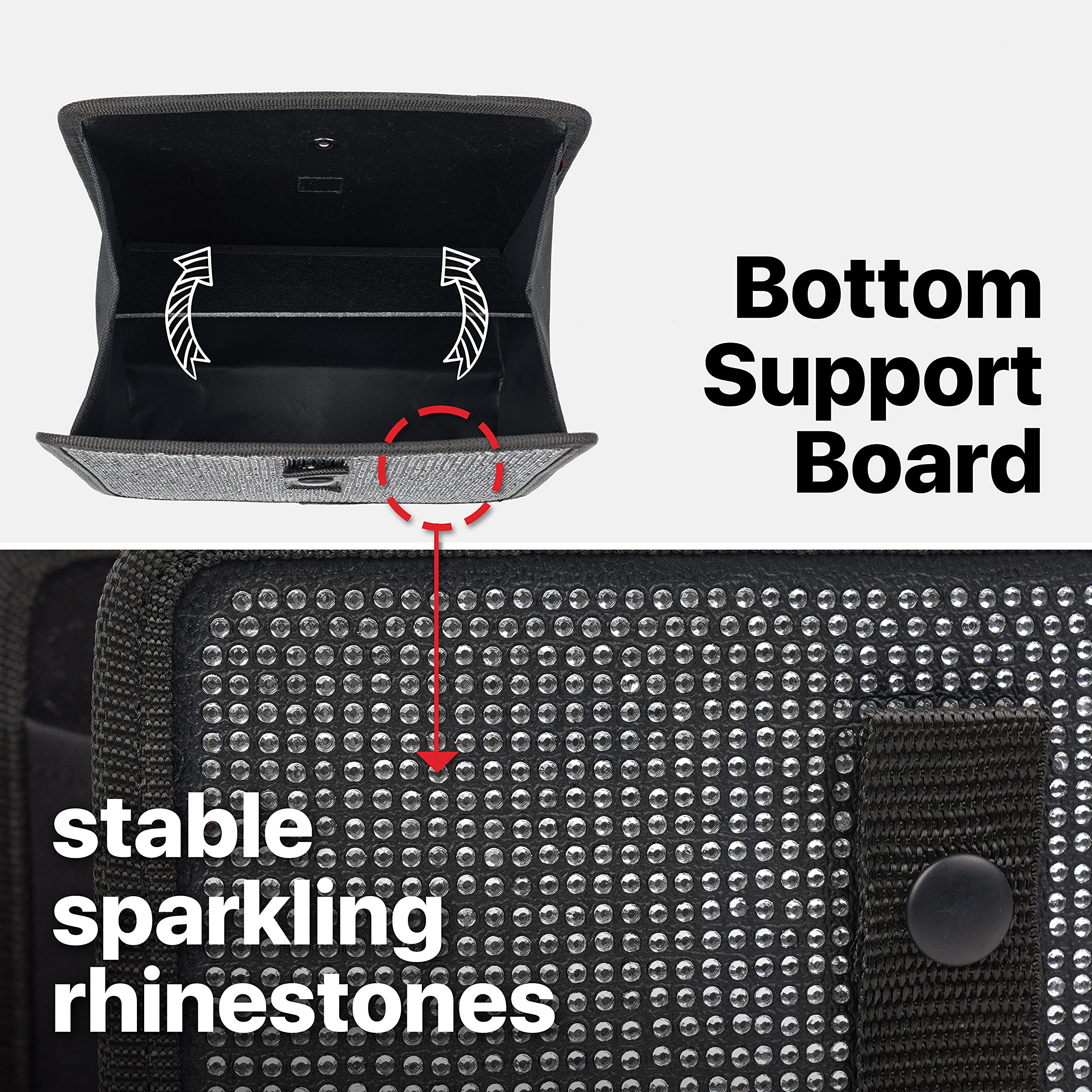 Foldable Hanging Car Trash Can - Vegan Leather & Oxford Fabric Vehicle Garbage Bin for Cars, SUVs, Trucks | Medium Diamond Design | Perfect for Road Trips, Commuting & Keeping Your Car Clean