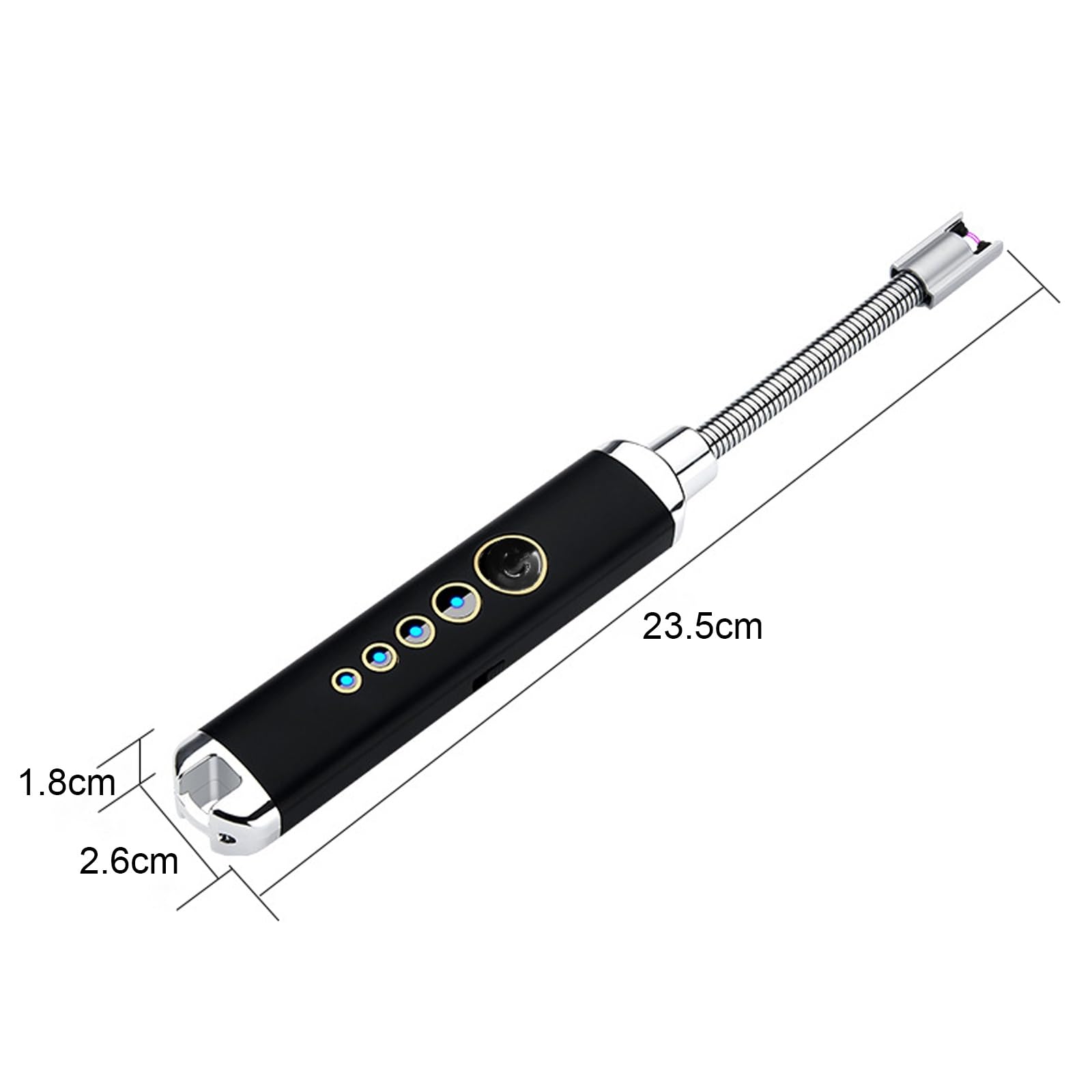 USB Rechargeable Arc Candle Lighter - Safe Kitchen Gas Stove Lighter with Pulse Ignition & Safety Switch (Silver) | Perfect for Candles, Fireplaces, BBQs & Camping