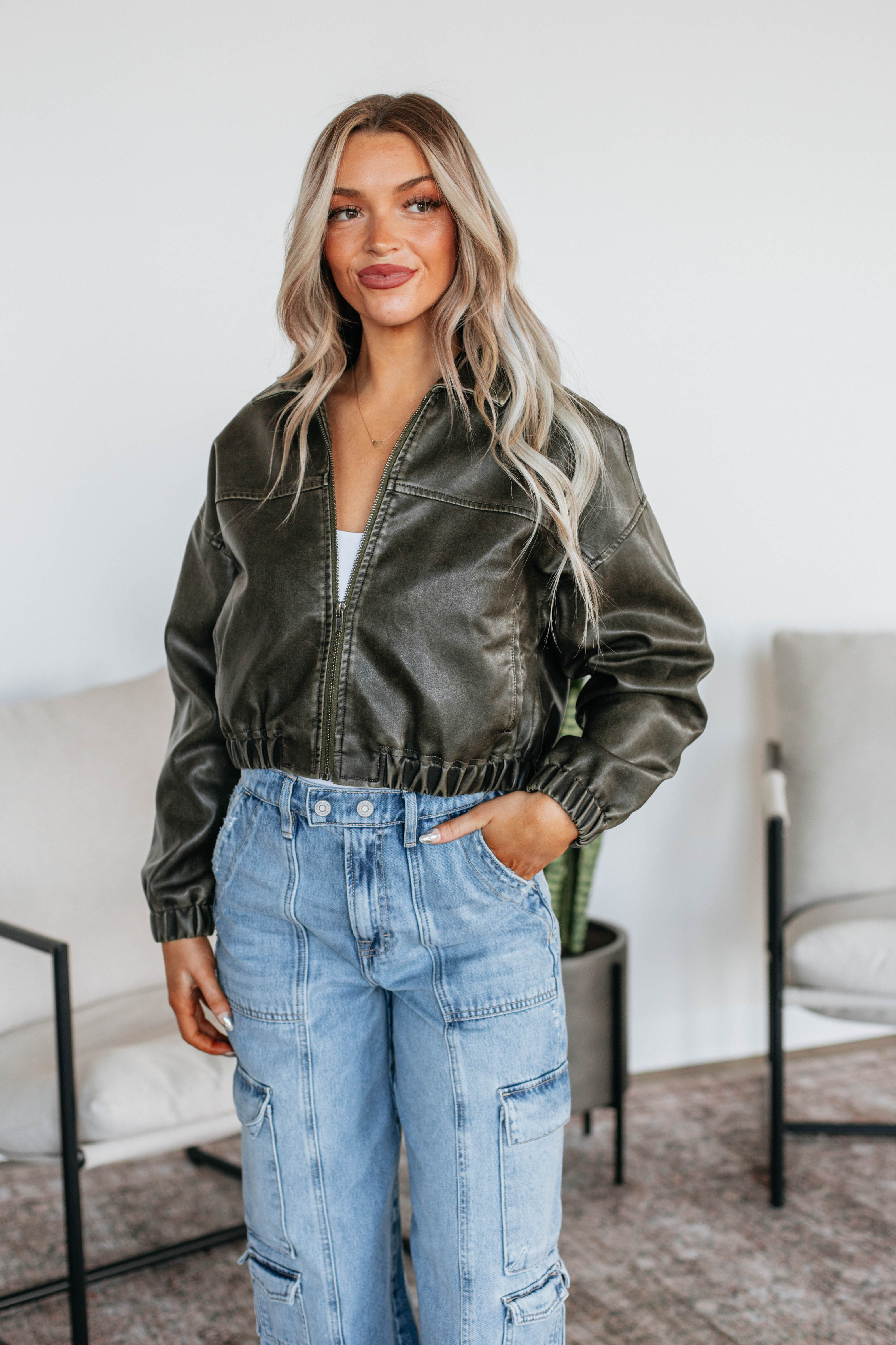 Dominique KanCan Women's Bomber Jacket - Stylish Lightweight Outerwear for Casual & Streetwear Fashion | Perfect for Everyday Wear & Night Out