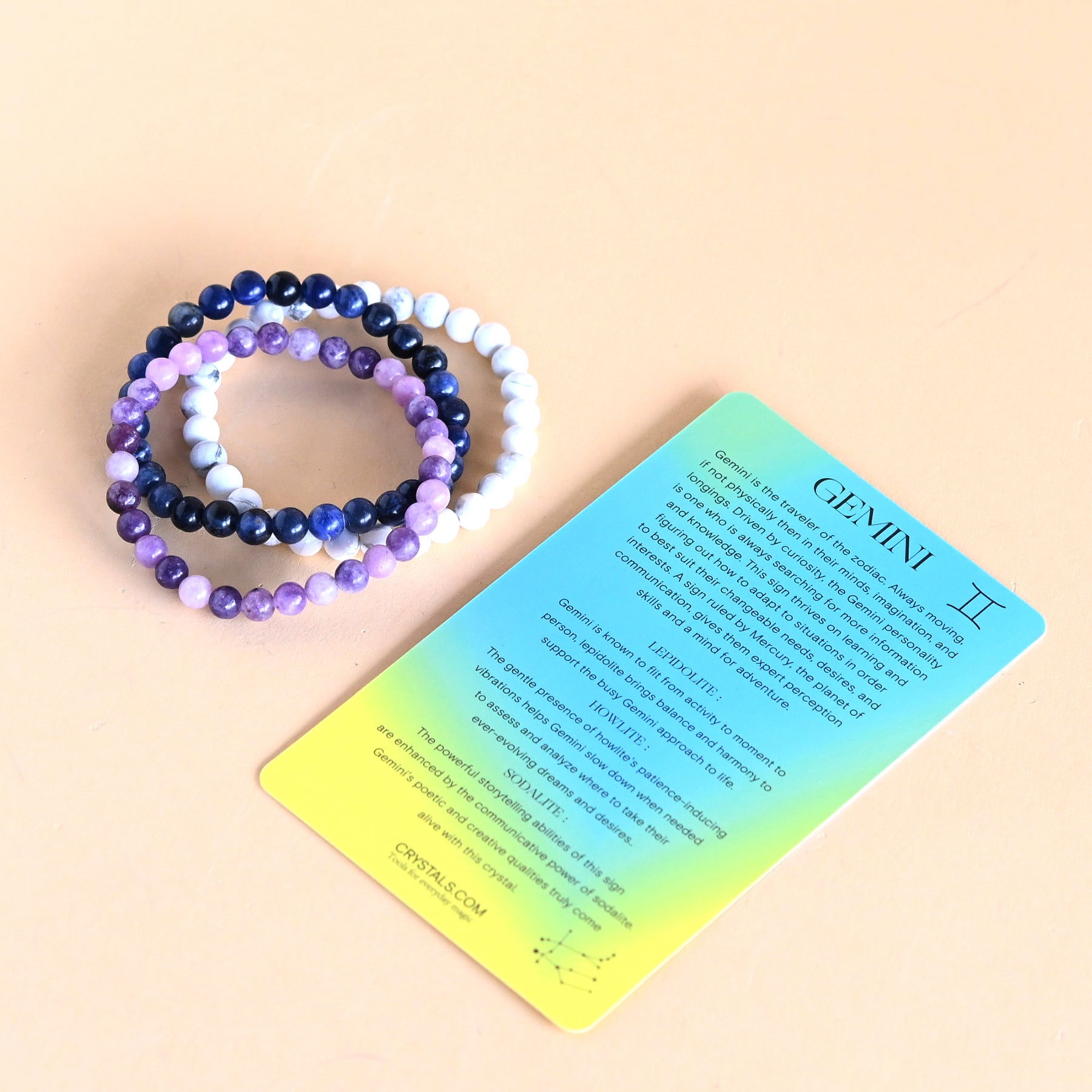 Gemini Bracelet Trio Set - Elegant Adjustable Zodiac Jewelry for Women - Perfect for Daily Wear, Gifts & Special Occasions