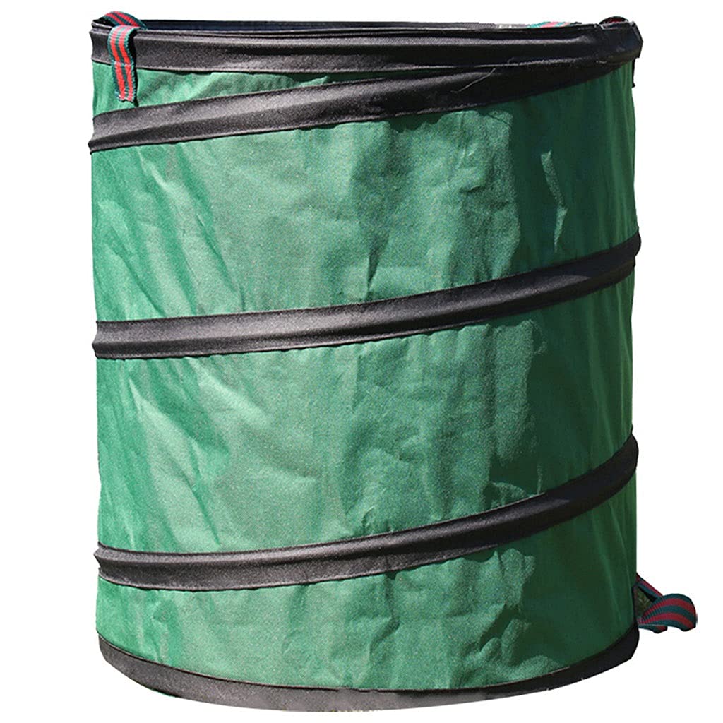 Foldable Oxford Cloth Trash Can - Large Capacity, Thick & Durable Portable Garbage Bin for Home, Office, Kitchen, Camping & Outdoor Use (Green)
