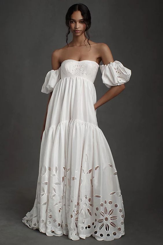 BHLDN Marina Gown - Elegant Lace Wedding Dress for Brides | Perfect for Beach Weddings & Romantic Ceremonies
