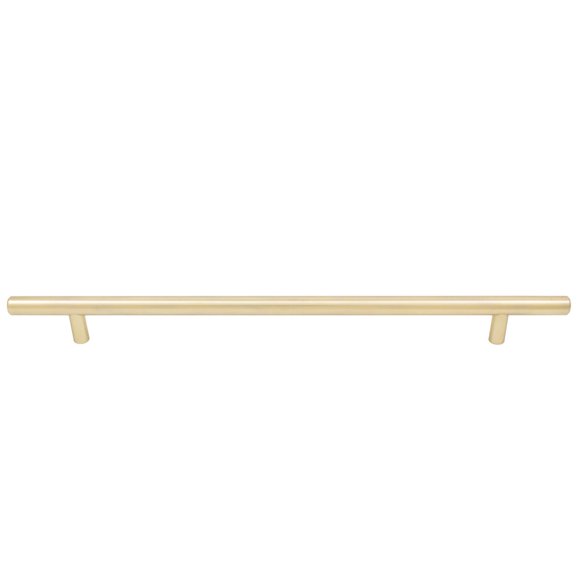 Stone Harbor Hardware Bar Cabinet Pull - 256mm Center to Center, 336mm Overall Length, Satin Brass Finish - Perfect for Kitchen Cabinets, Bar Furniture & Home Renovation Projects