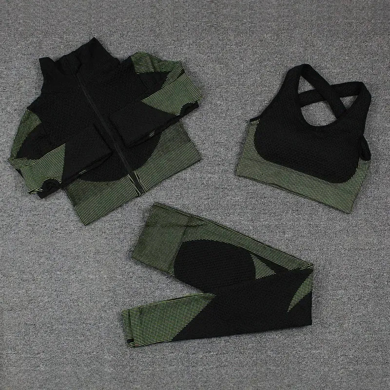 Seamless Long Sleeve Yoga Outfits for Women - 2 or 3 Piece Workout Sets | Gym, Running & Fitness Clothes | Perfect for Yoga, Pilates & Active Lifestyles