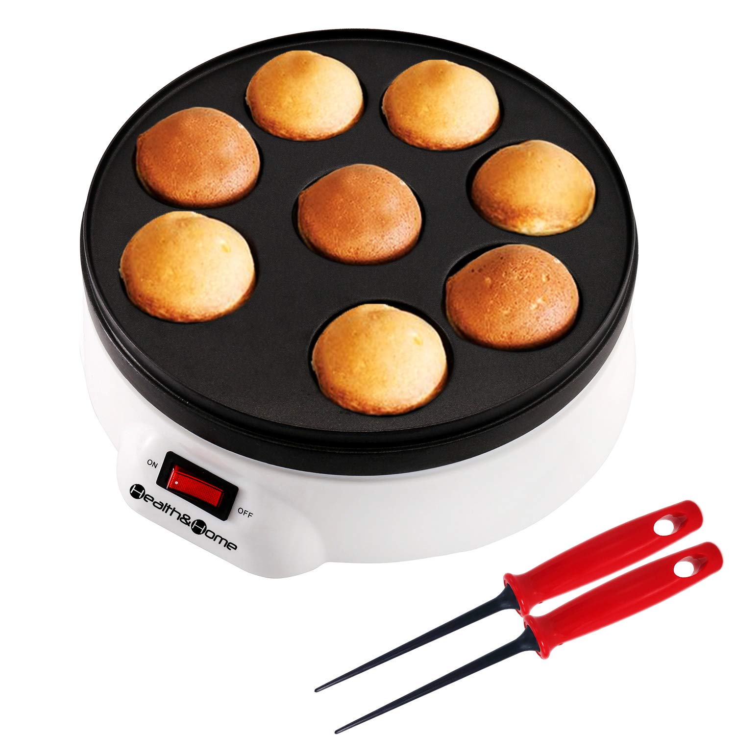 Electric Japanese Takoyaki Octopus Ball Pan - 8-Ball Nonstick Cake Pops Maker for Desserts, Danish Aebleskiver & Ebelskiver - Perfect for Home Cooking, Party Snacks & Street Food Style Treats