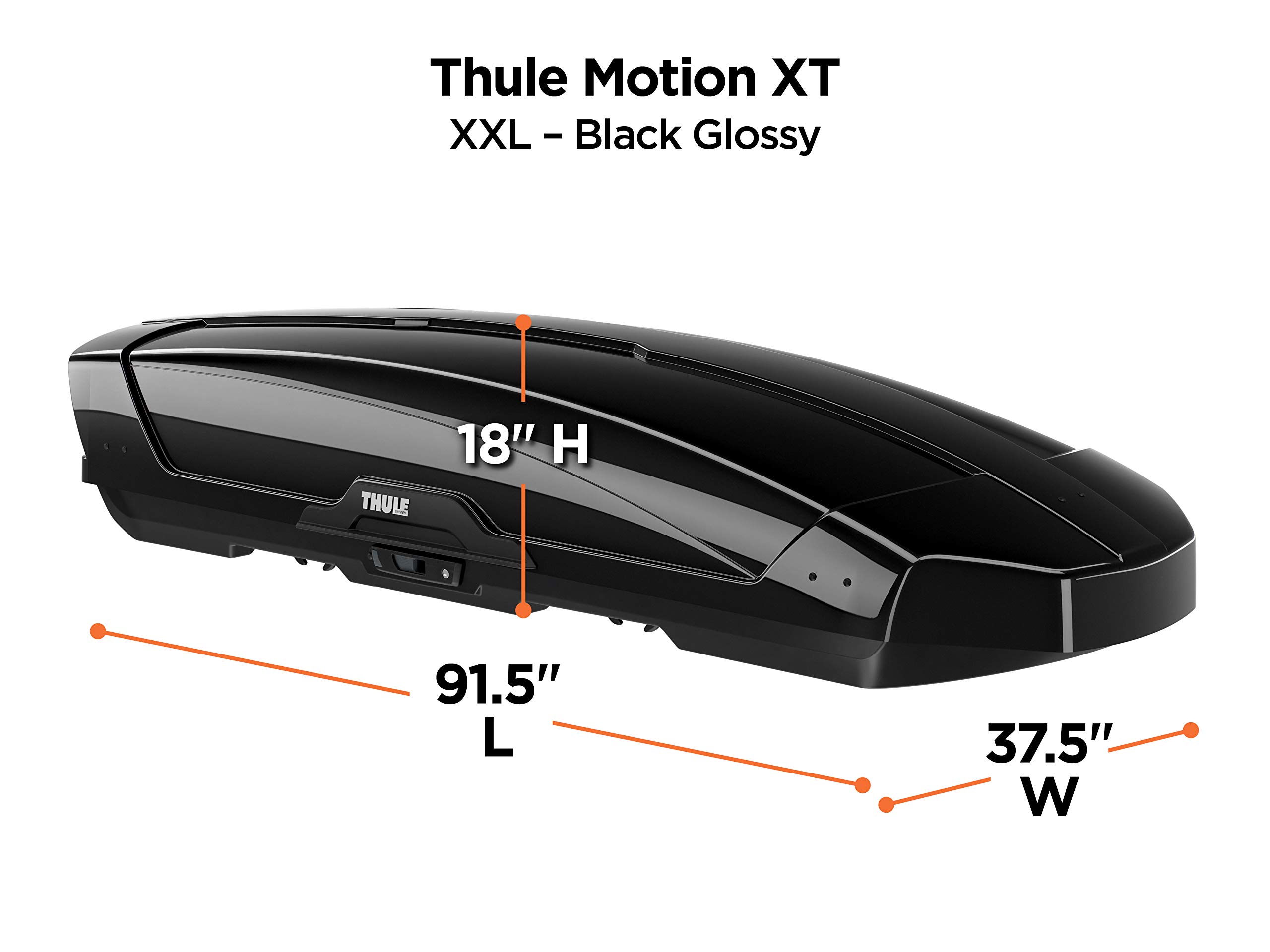 Thule Motion XT Rooftop Cargo Box - Large SUV & Car Storage Carrier for Travel, Camping & Outdoor Gear | Waterproof & Durable Luggage Carrier for Road Trips & Adventures