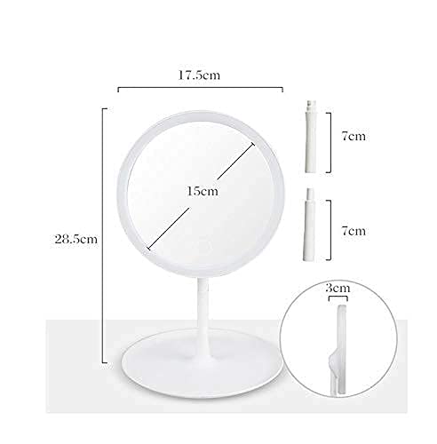 Gnanex Folding Portable Compact Pocket Makeup Mirror with 180 Degree Adjustable Touch Screen & LED Light - Perfect for Travel, Home Vanity, and Professional Makeup Artists