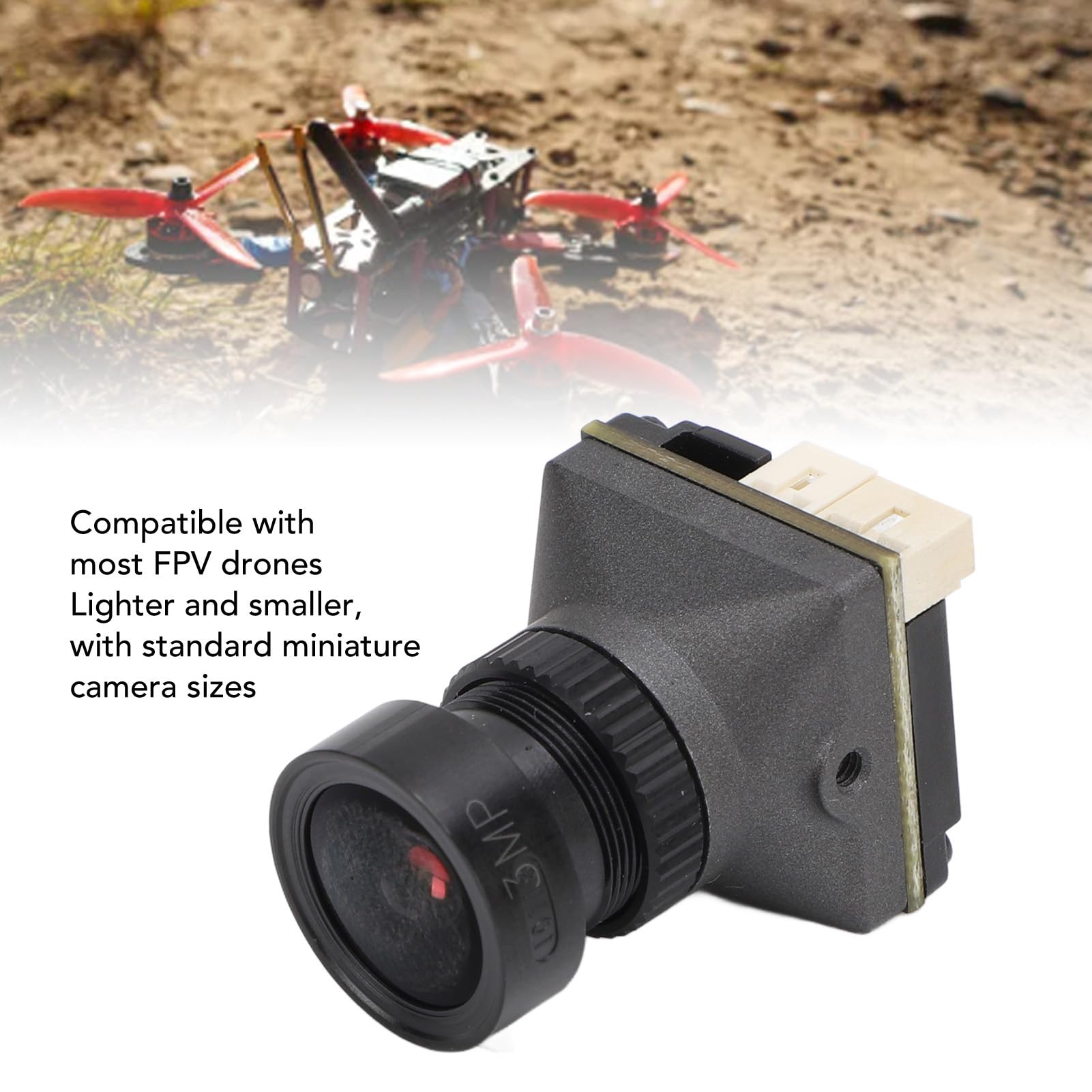 VELATEMOR FPV Action Camera - 1080p 60fps HD Video, 160° Wide Angle Lens, Compatible with DJI, GoPro & Most FPV Drones | Switchable 16:9/4:3 Aspect Ratio | Perfect for Aerial Photography, Drone Racing & Outdoor Adventures