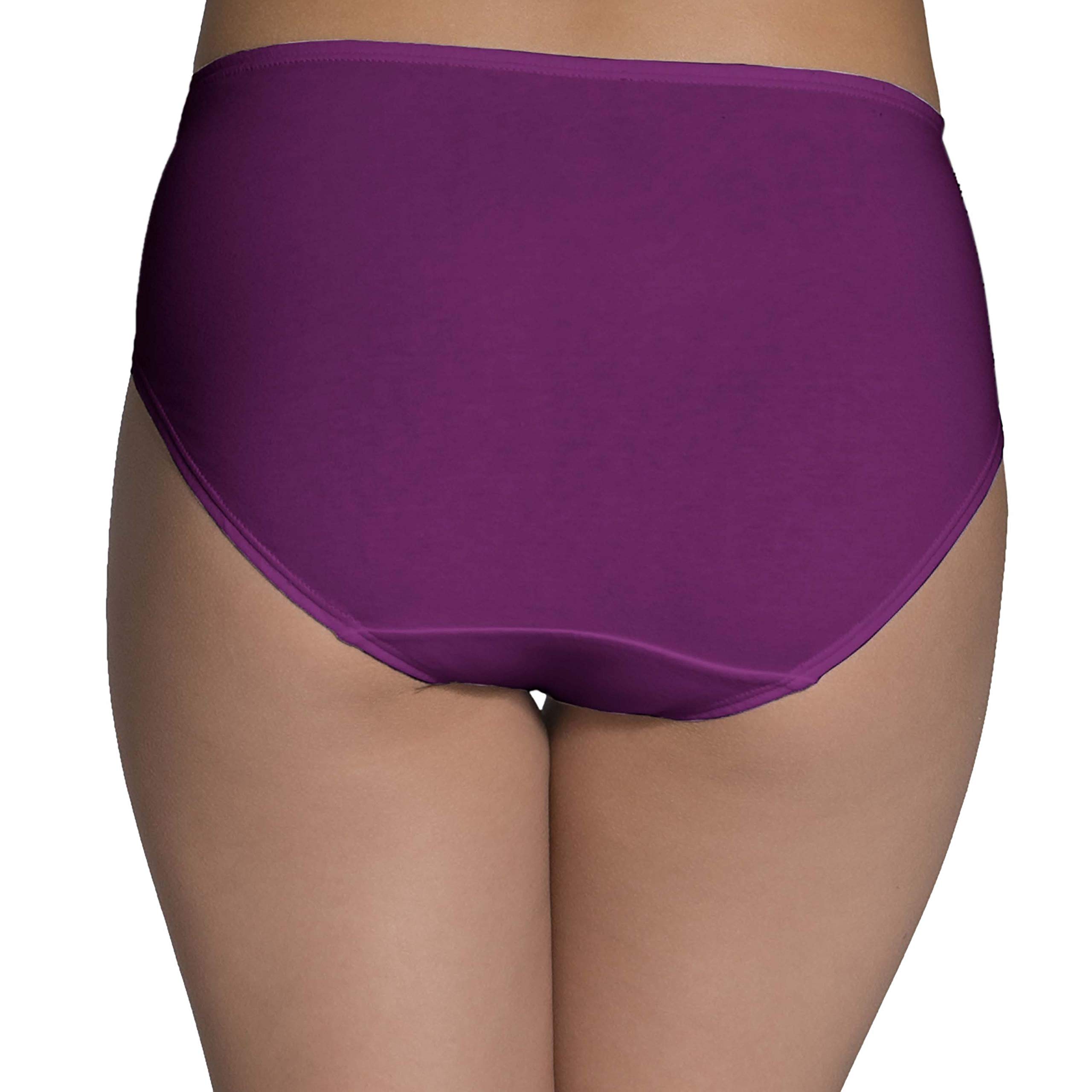 Fruit of the Loom Women's 6-Pack Cotton Stretch Briefs - High Cut Underwear for Everyday Comfort & Support | Perfect for Work, Gym & Lounge Wear