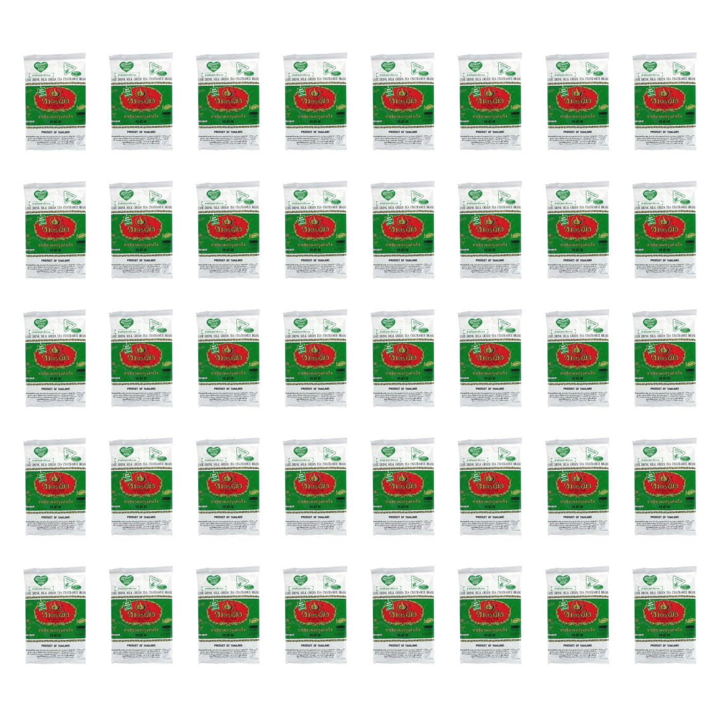 Premium Thai Green Tea Bags - 40 Count, Authentic & Aromatic for Iced Tea, Bubble Tea & Relaxation - Perfect for Home, Office & Gifting