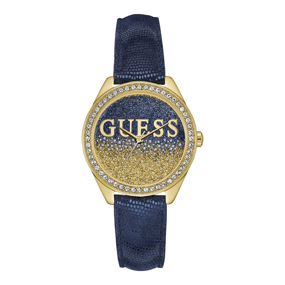 GUESS GLITTER GIRL Women's Watch W0823L5 - Stylish Silver-Tone Crystal Accent Watch for Women, Perfect for Everyday Wear, Office & Special Occasions