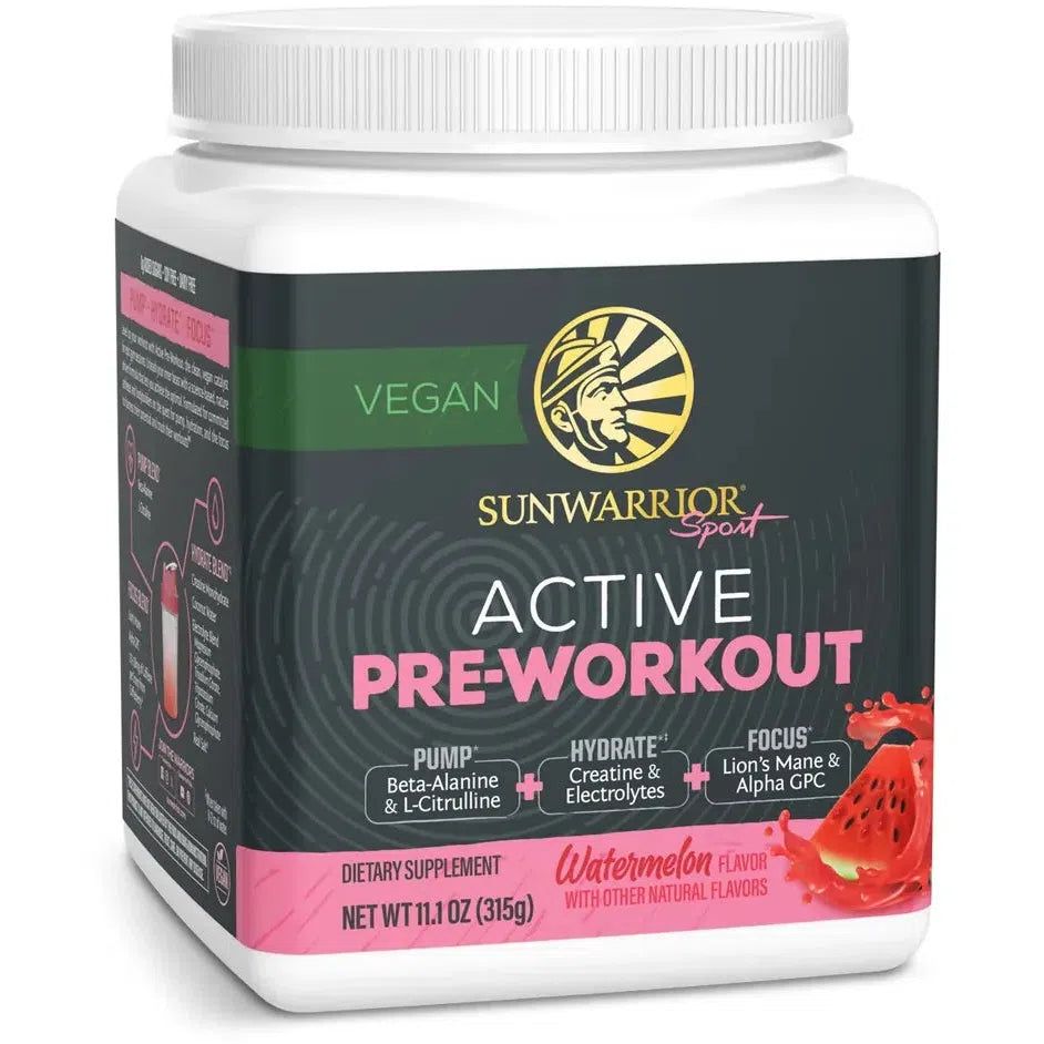 Sunwarrior Sport Active Pre Workout Powder - Vegan Plant-Based Energy Booster for Athletes & Fitness Enthusiasts | Supports Endurance, Focus & Muscle Performance | Ideal for Gym, Running & CrossFit Training