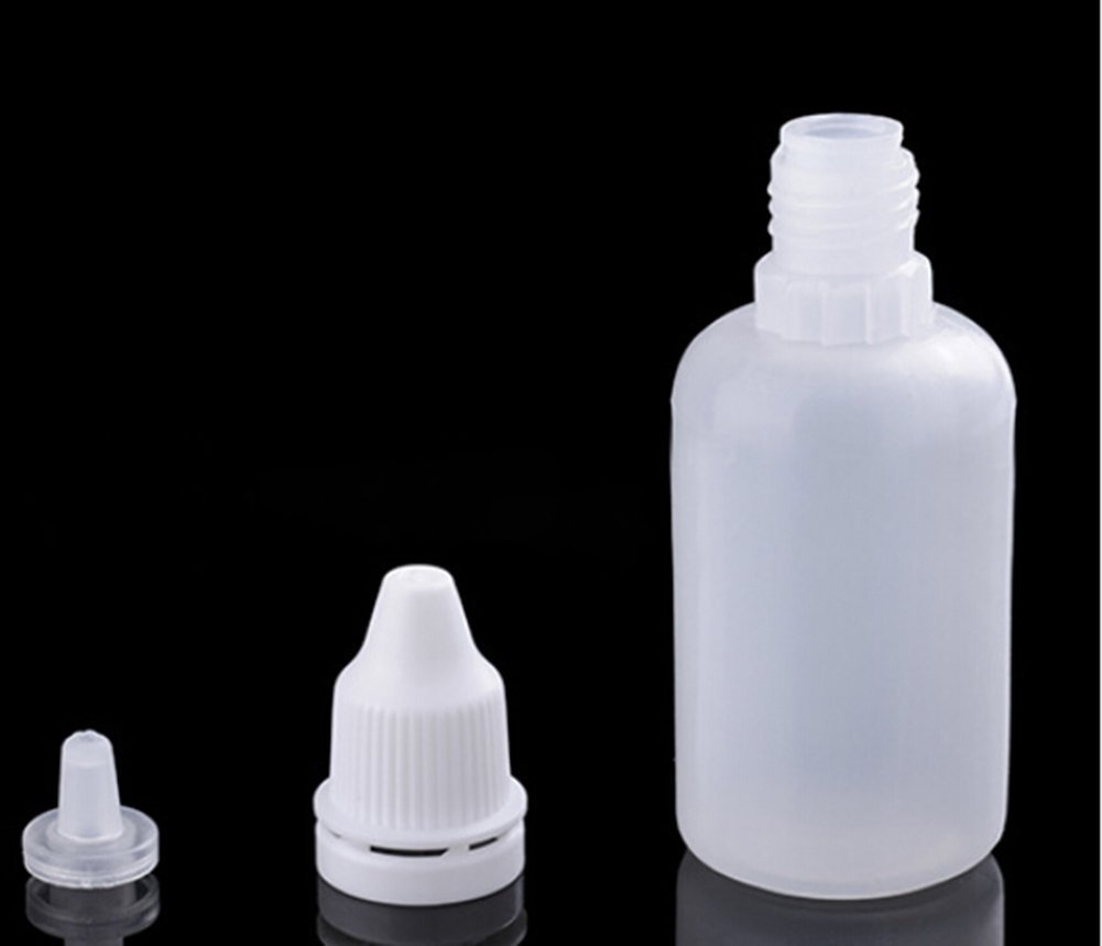 50pcs 30ml Empty Plastic Squeeze Dropper Bottles with Caps - Refillable Travel Containers for Essential Oils, Eye Drops, DIY Beauty & Skincare Samples (BPA Free)