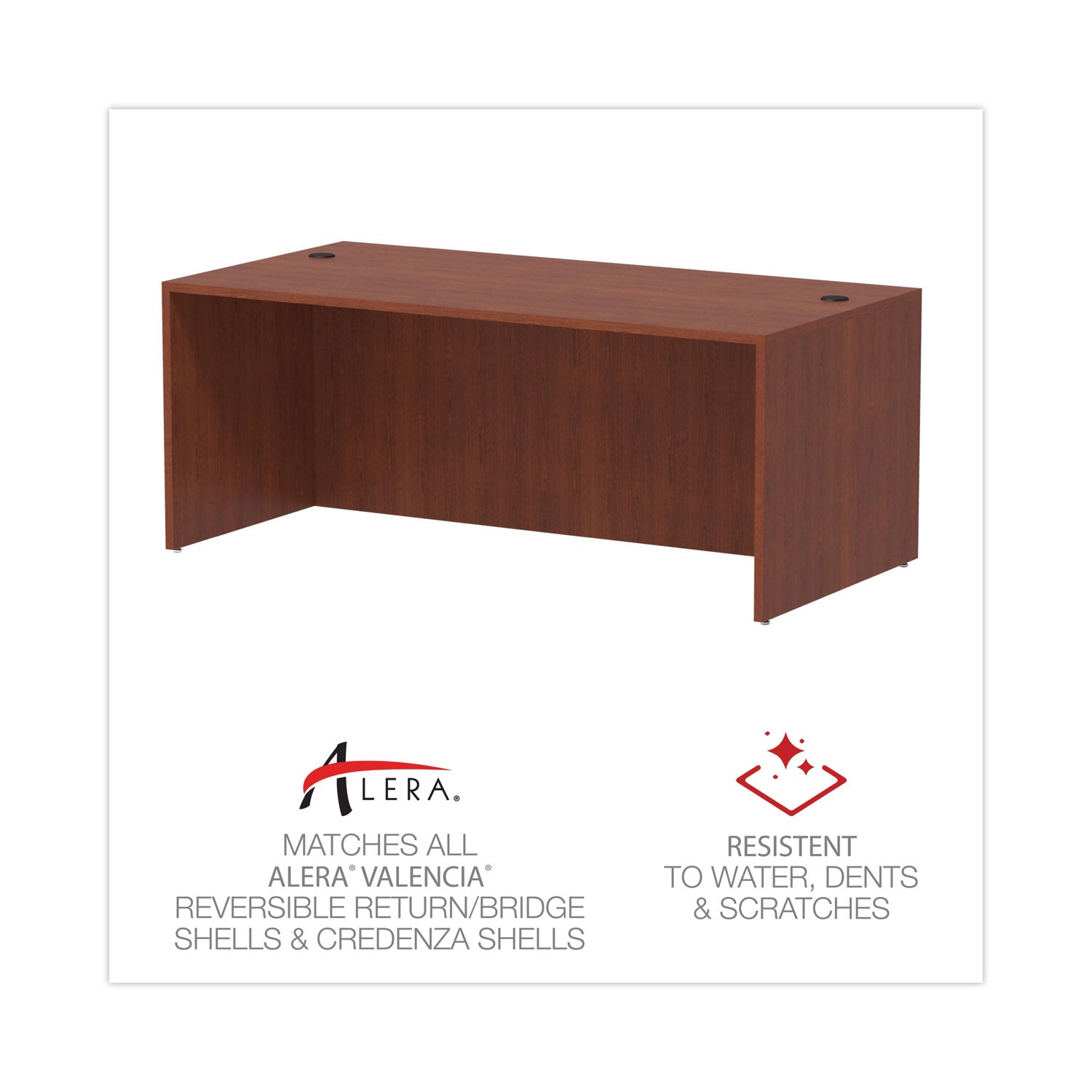 Alera Valencia Series Straight Front Office Desk Shell - 71