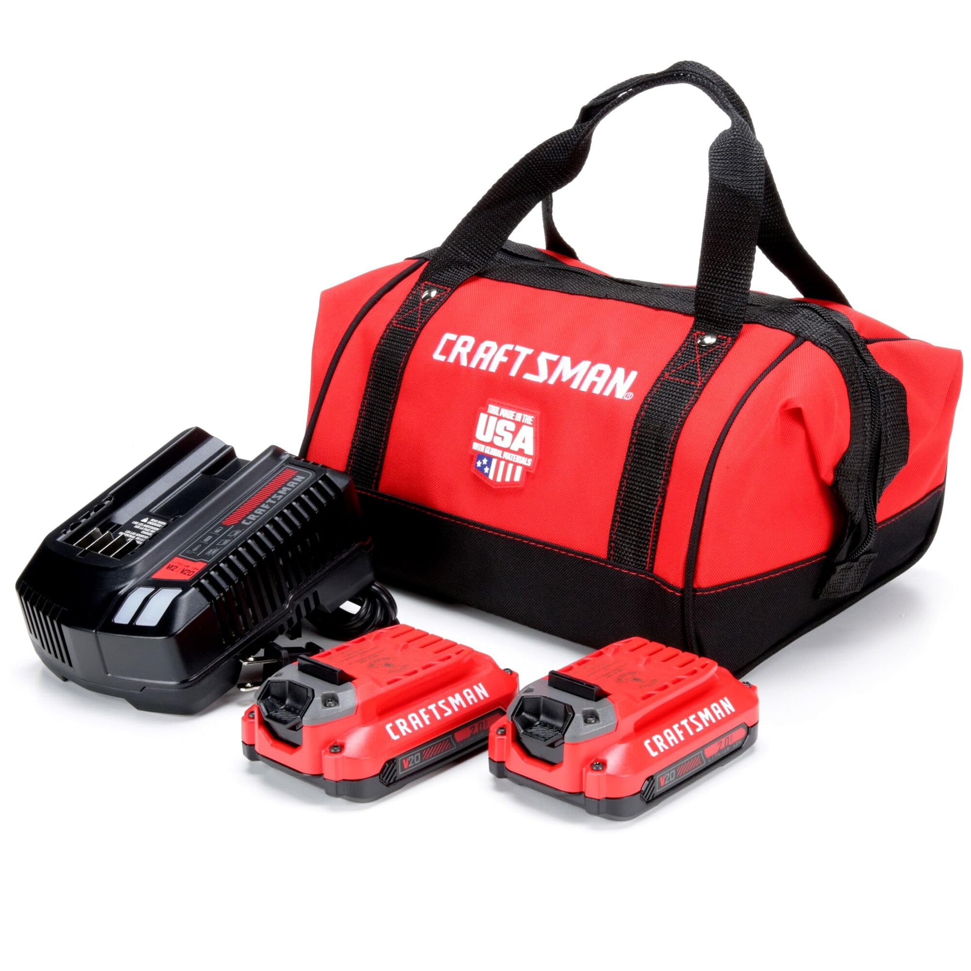 CRAFTSMAN V20 Cordless Hammer Drill and Impact Driver Combo Kit with 2 Batteries & Charger (CMCK220D2) - Perfect for DIY Projects, Home Repairs, and Professional Construction Work