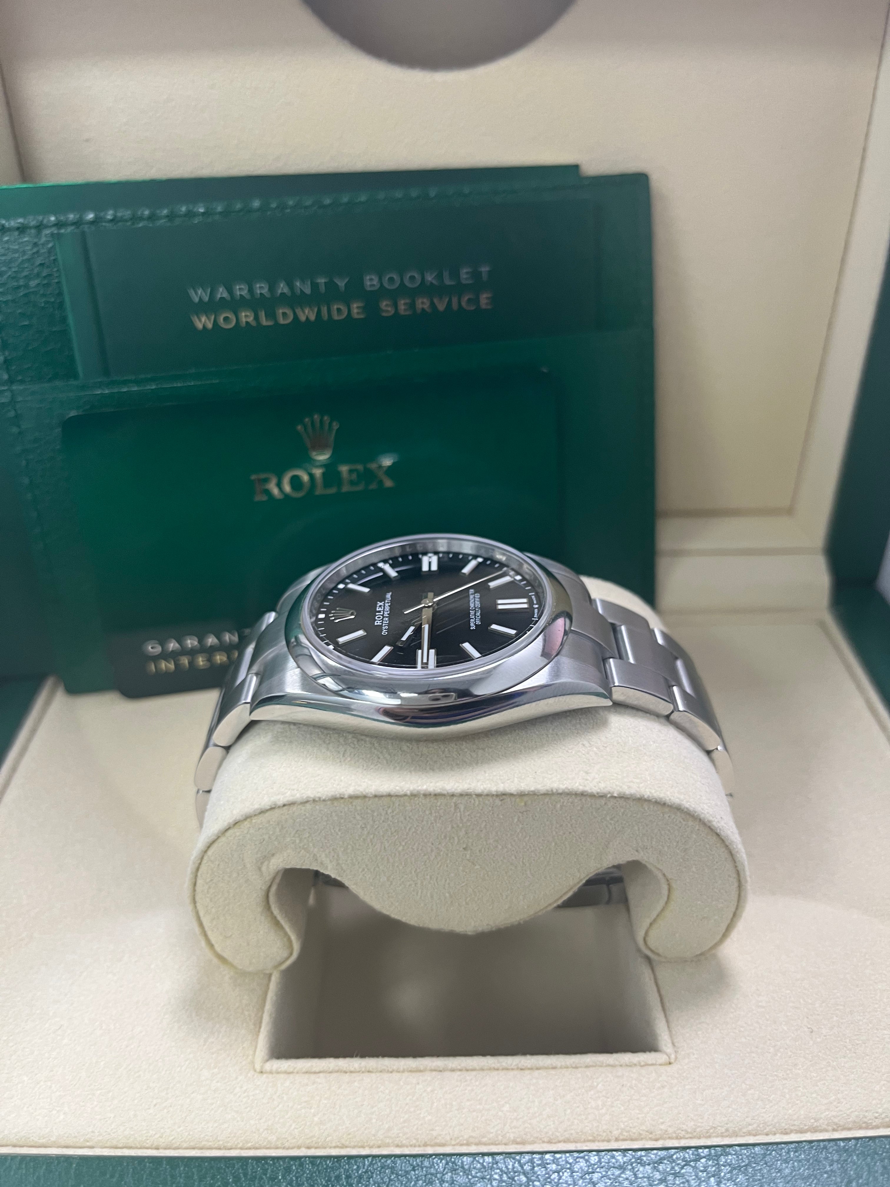 Rolex Oyster Perpetual 41mm Men's Watch - Black Dial Stainless Steel Automatic 124300 | Luxury Dress Watch for Business, Formal Events & Everyday Wear