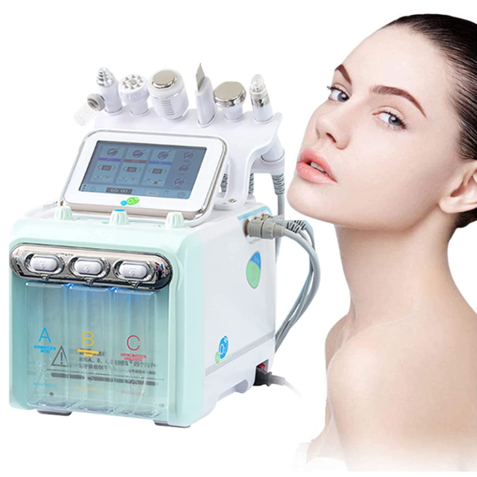 6 in 1 Multifunctional Hydro Oxygen Machine for Facial Care - Beauty Device with Water Oxygen Jet & Moisturizing Spray | Perfect for Home Spa & Professional Salon Treatments | Hydrates, Rejuvenates & Cleanses Skin