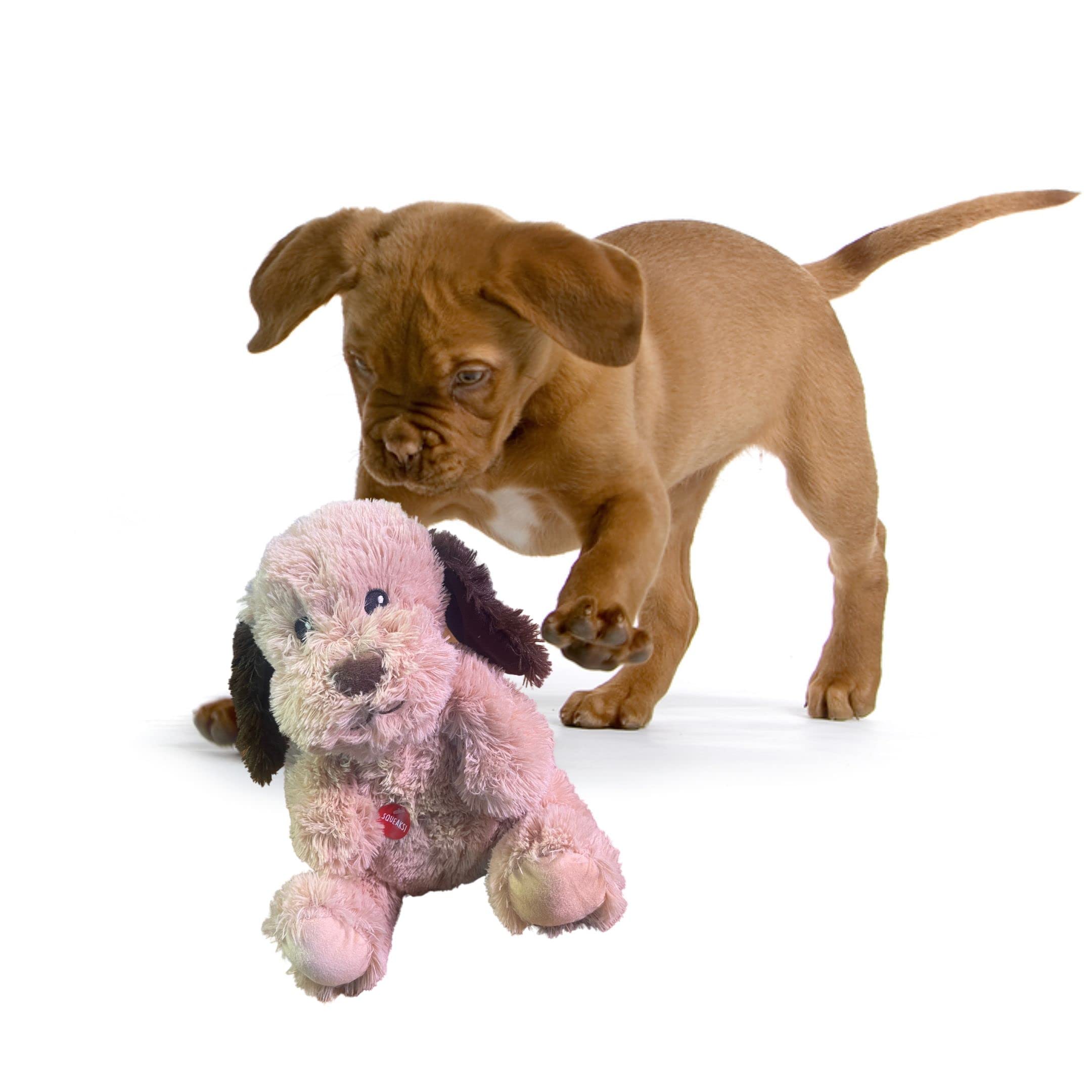 Hank The Hound Plush Squeaker Dog Toy - Soft Cuddly & Durable Interactive Pet Toy with Built-in Squeaker - Perfect for Playtime, Training & Gifts for Small to Medium Dogs