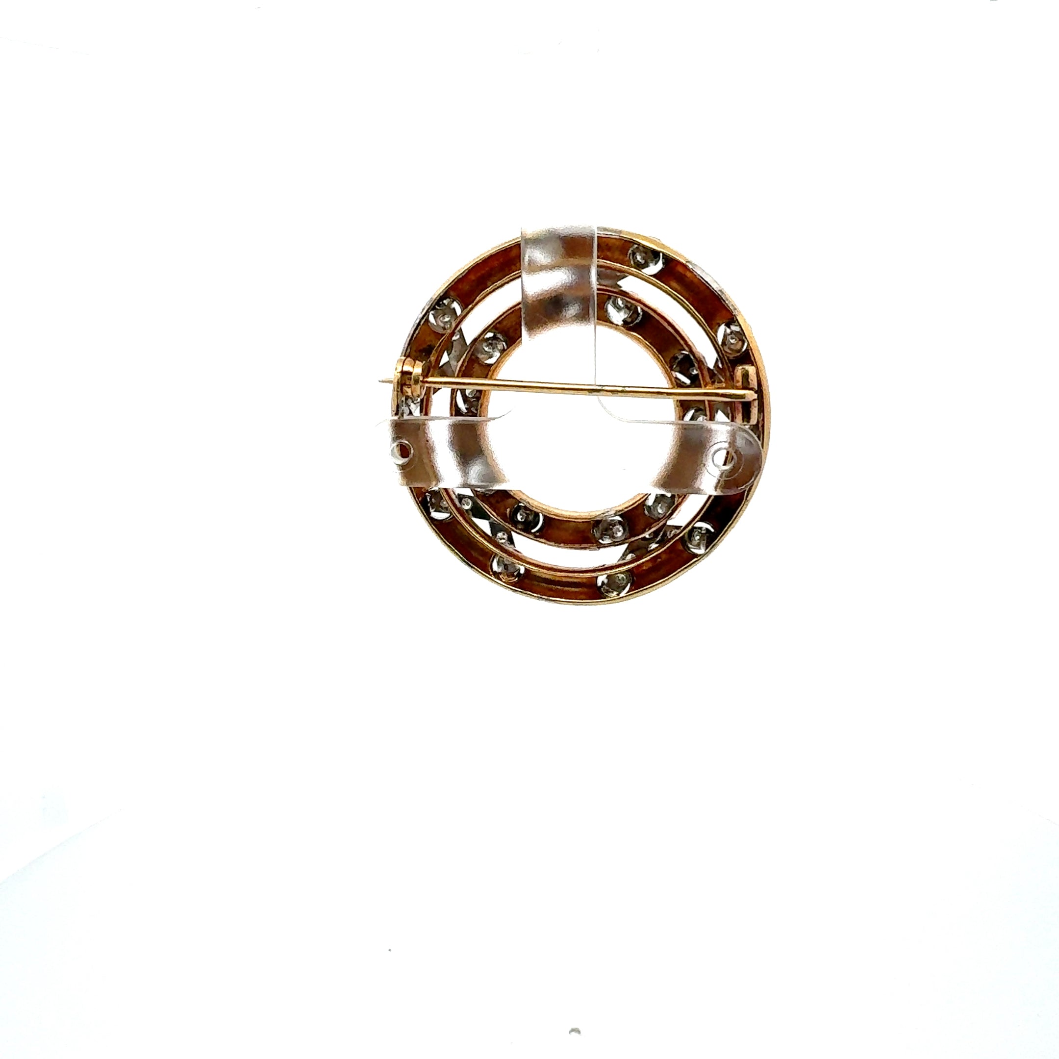 1.00 Carat Round H I1 Diamond 18K Gold Pin - Elegant Jewelry for Women, Perfect for Gifts, Parties & Special Occasions