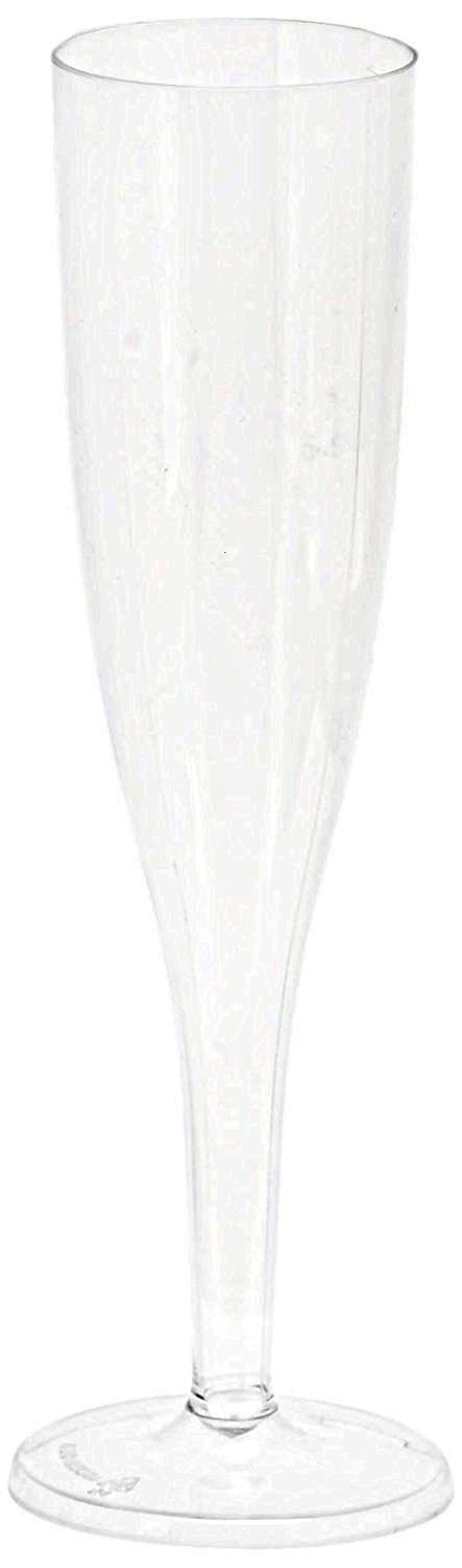 120 Pack 5oz Clear Disposable Plastic Champagne Flutes - No Assembly Required for Parties, Weddings & Events